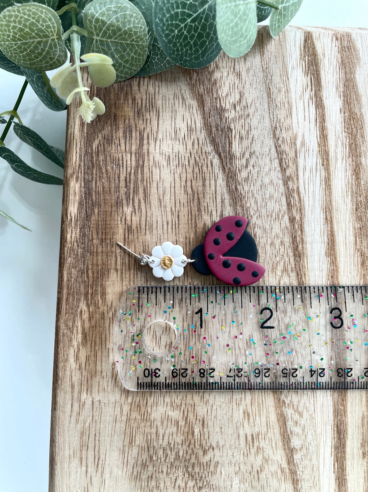 Ladybug Daisy Dangles
