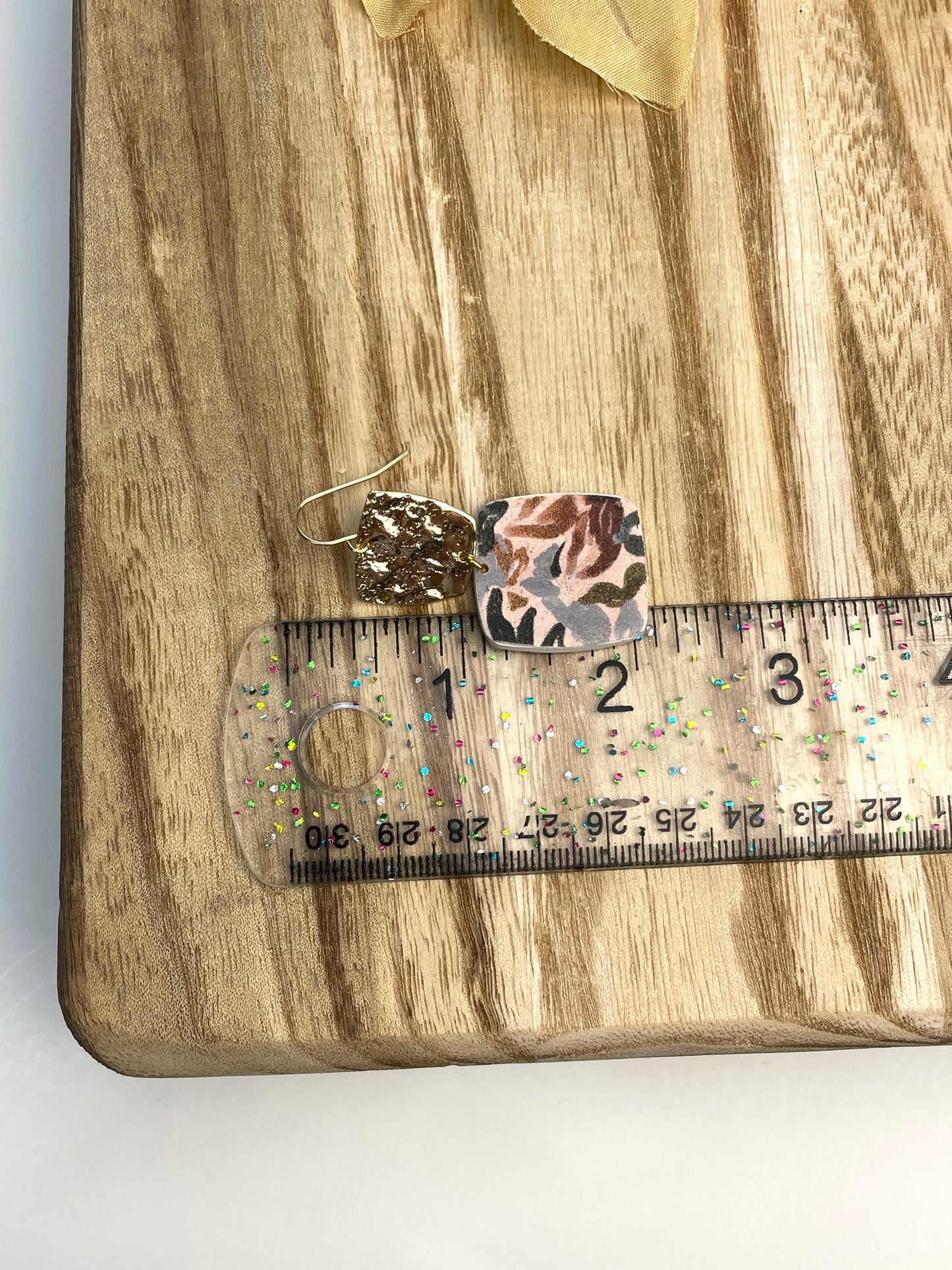 Leaf and Flower Printed Dangles