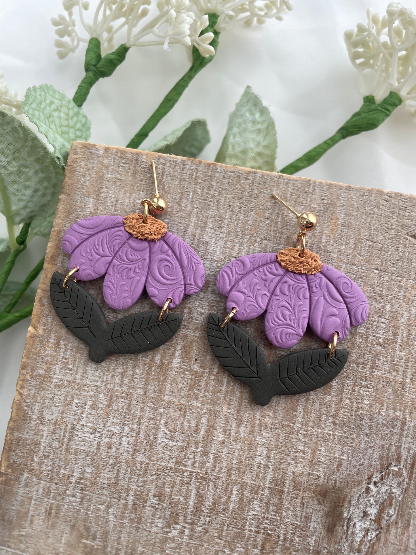 Swirled Daisy Dangles