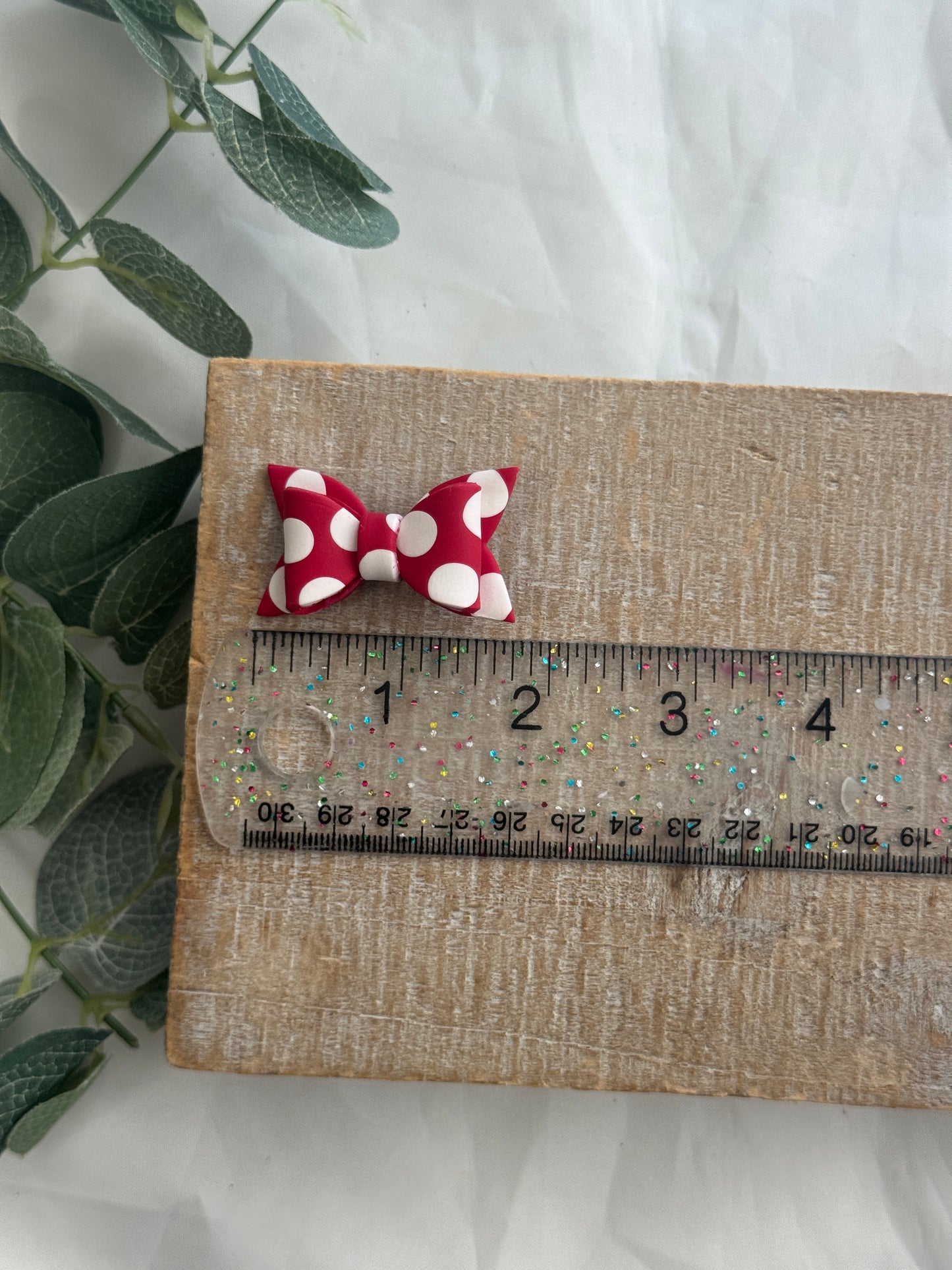 Polka Dot Bow Hair Clip