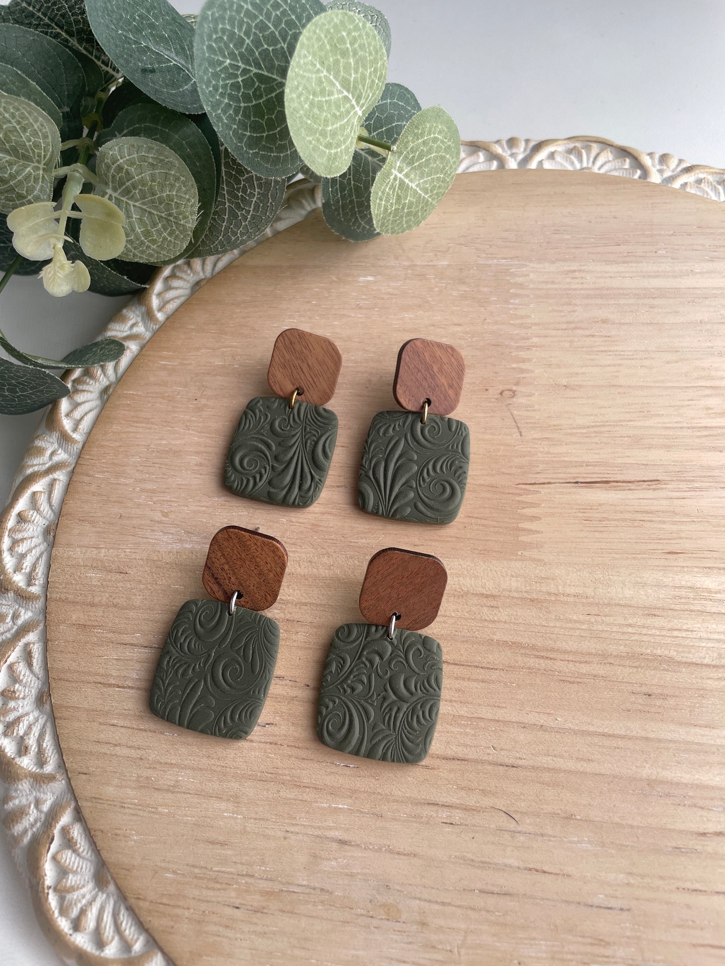 Lucky Wooden Top Dangles - Wholesale