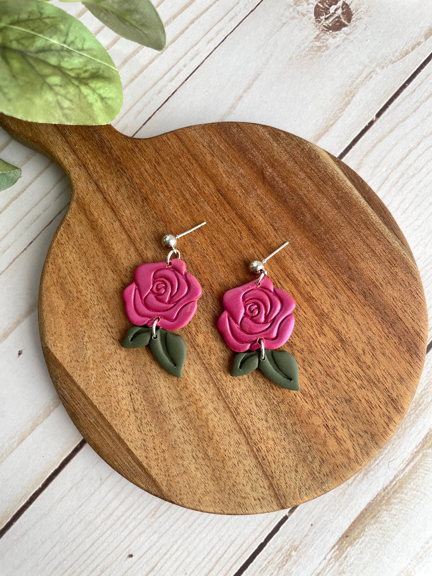Shimmer Rose Dangles