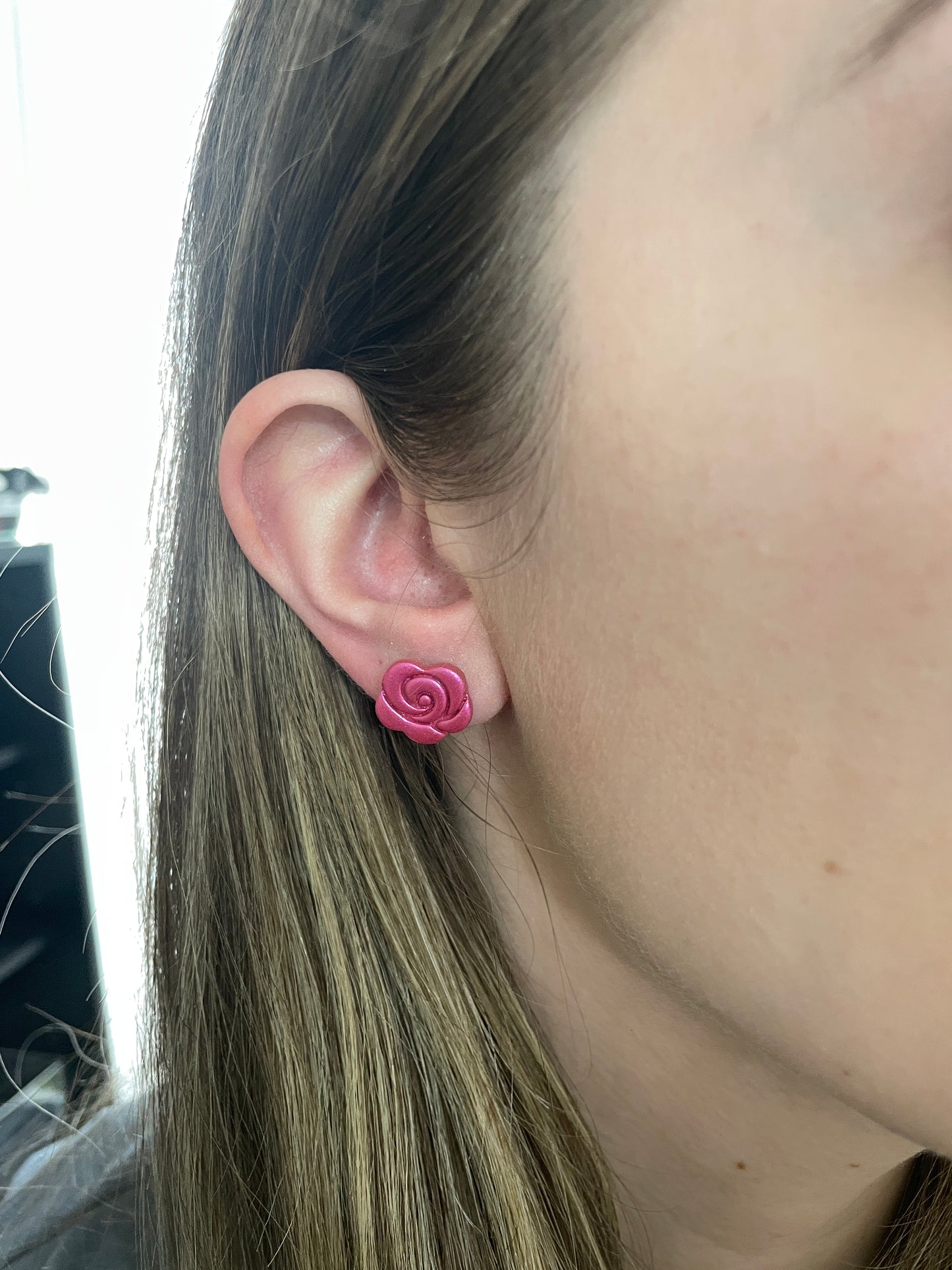 Shimmer Rose Studs