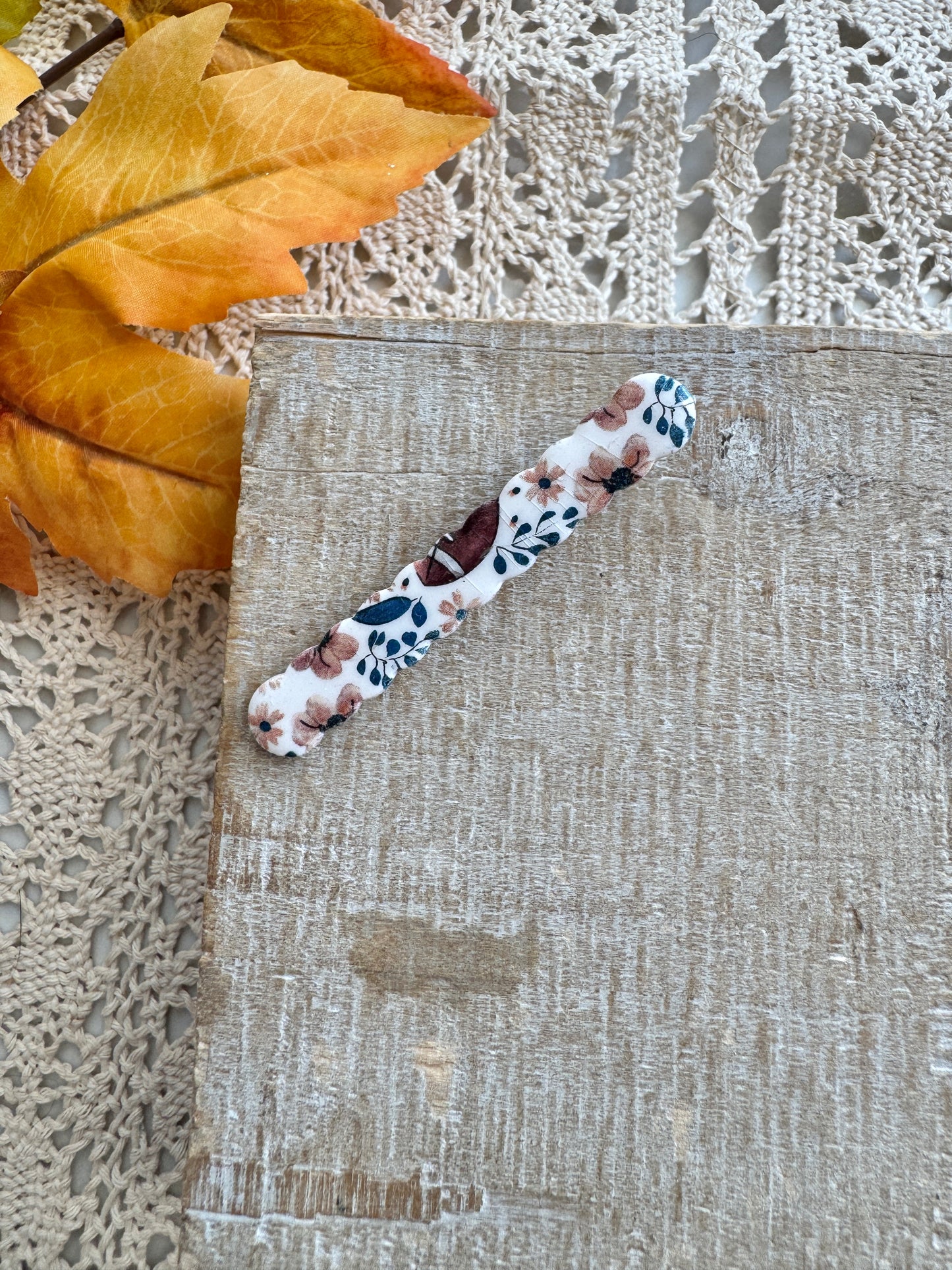Football and Flower Two Pack Hair Clips
