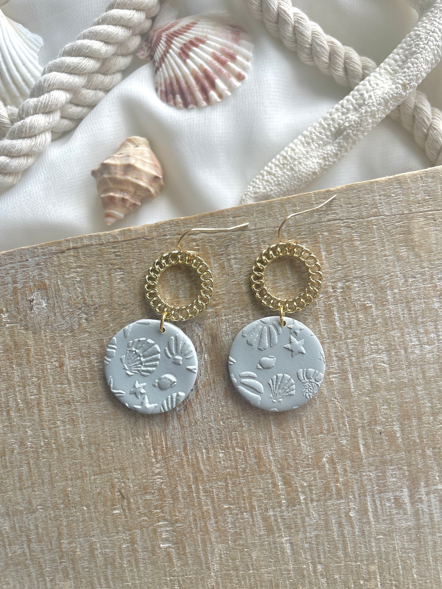 Shell Printed Dangles