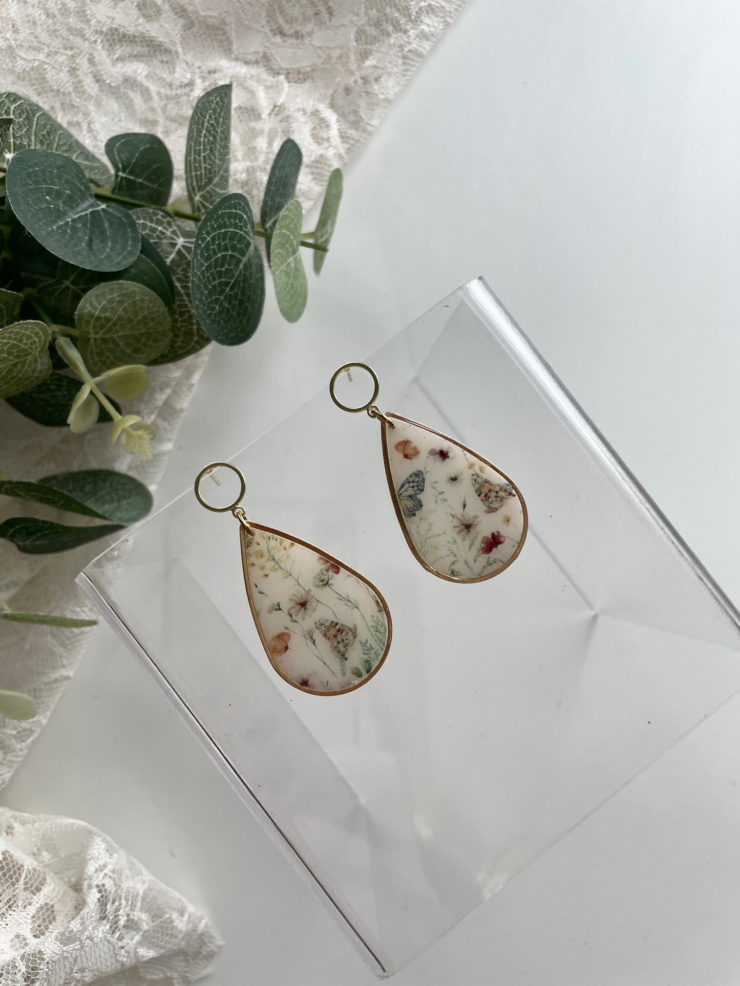 Translucent Butterfly Teardrops