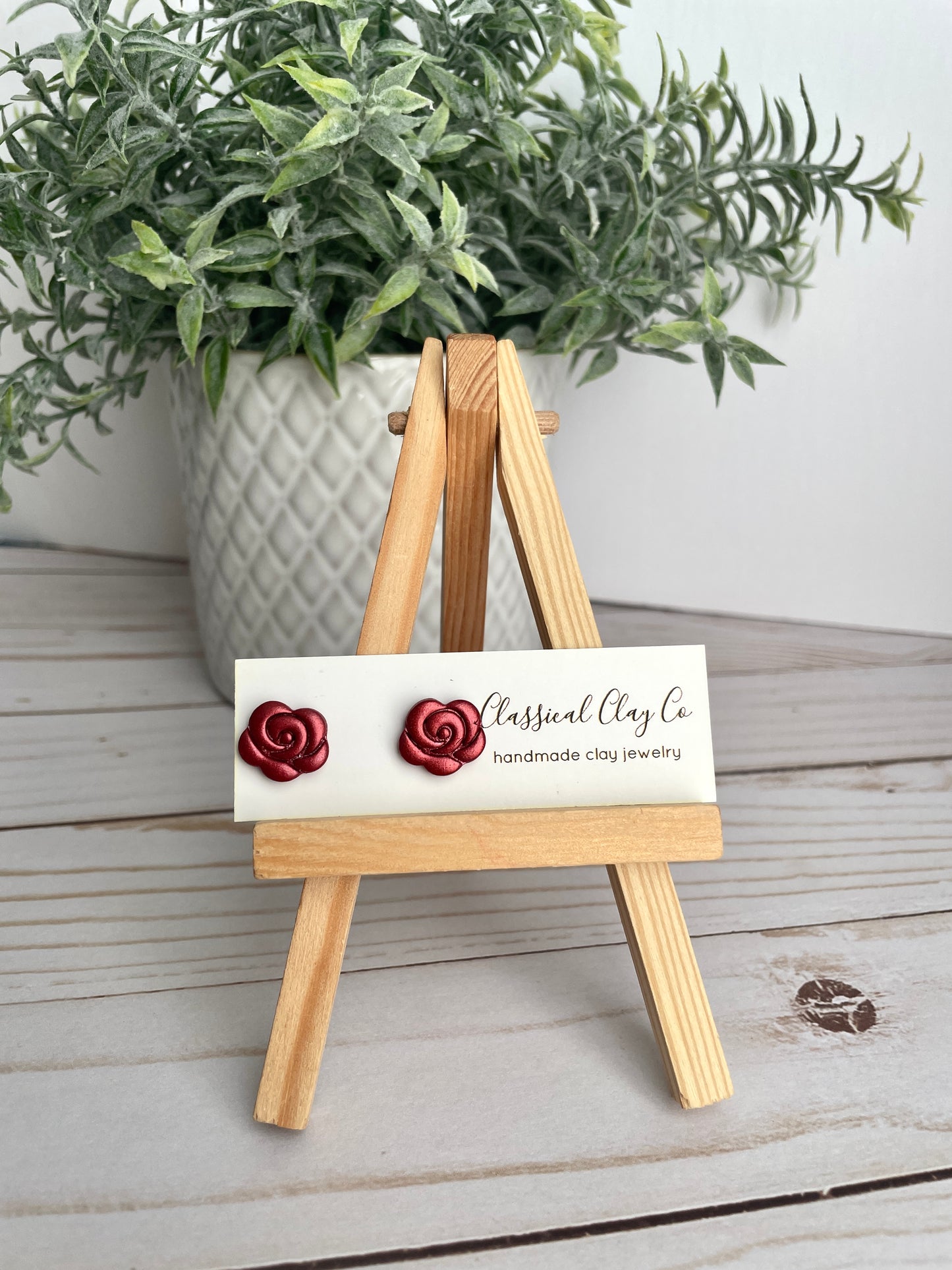 Shimmer Rose Studs