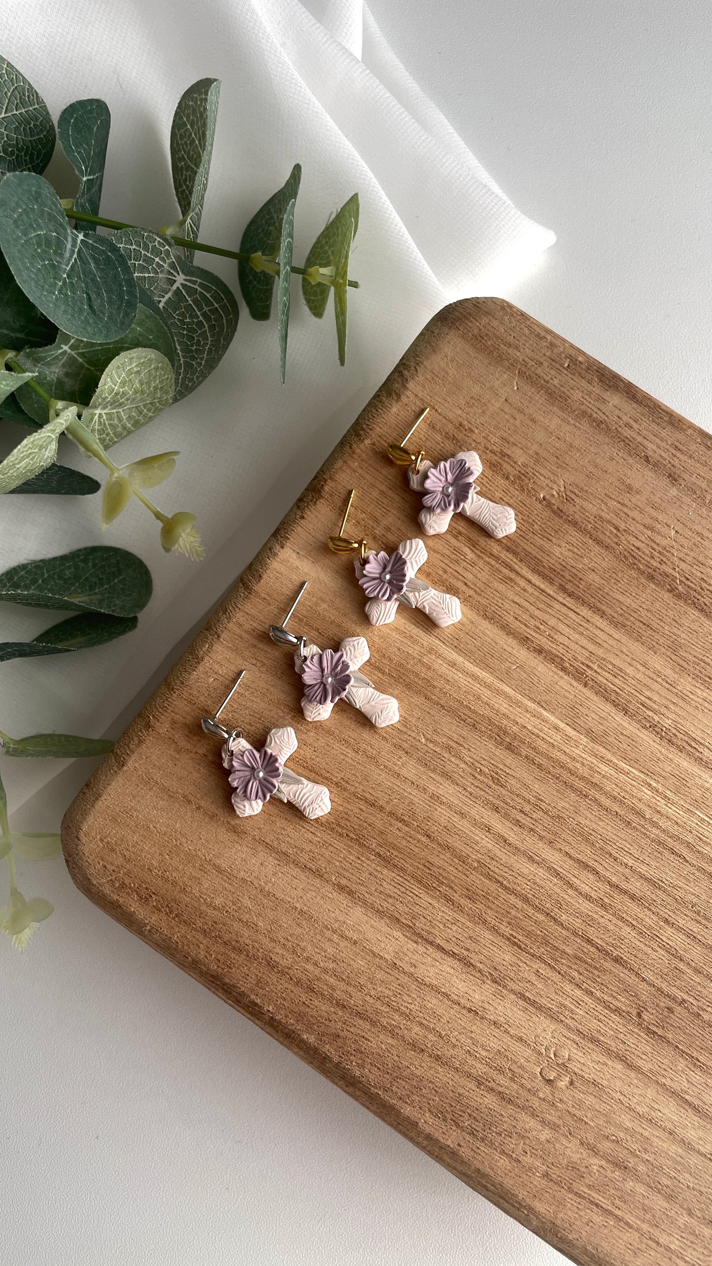 Purple Flower Cross