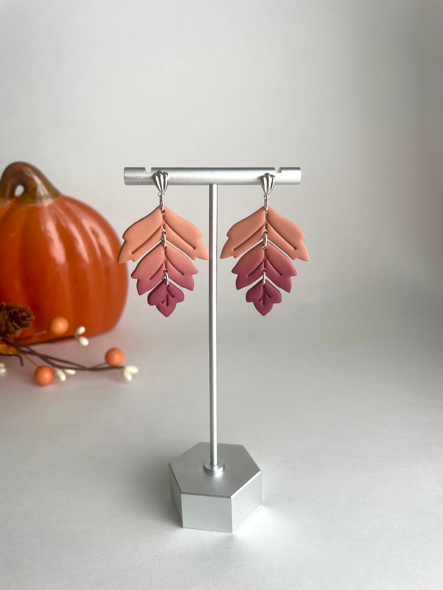 Ombre Leaf Trio Dangles