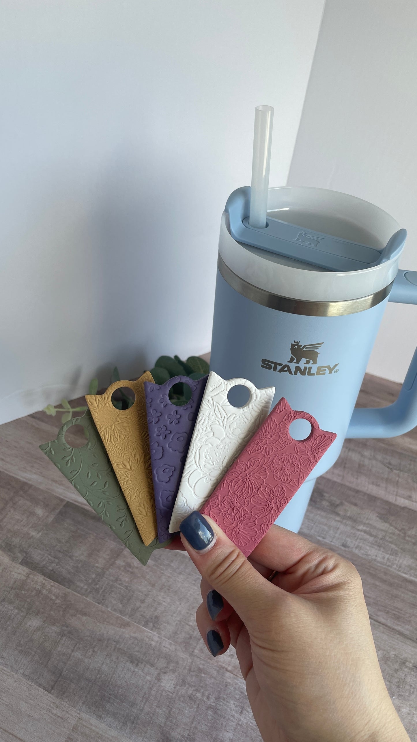 Textured Tumbler Cup Toppers
