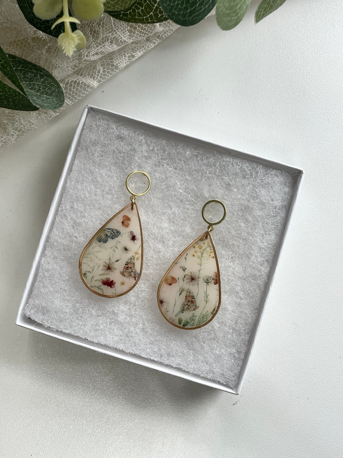 Translucent Butterfly Teardrops