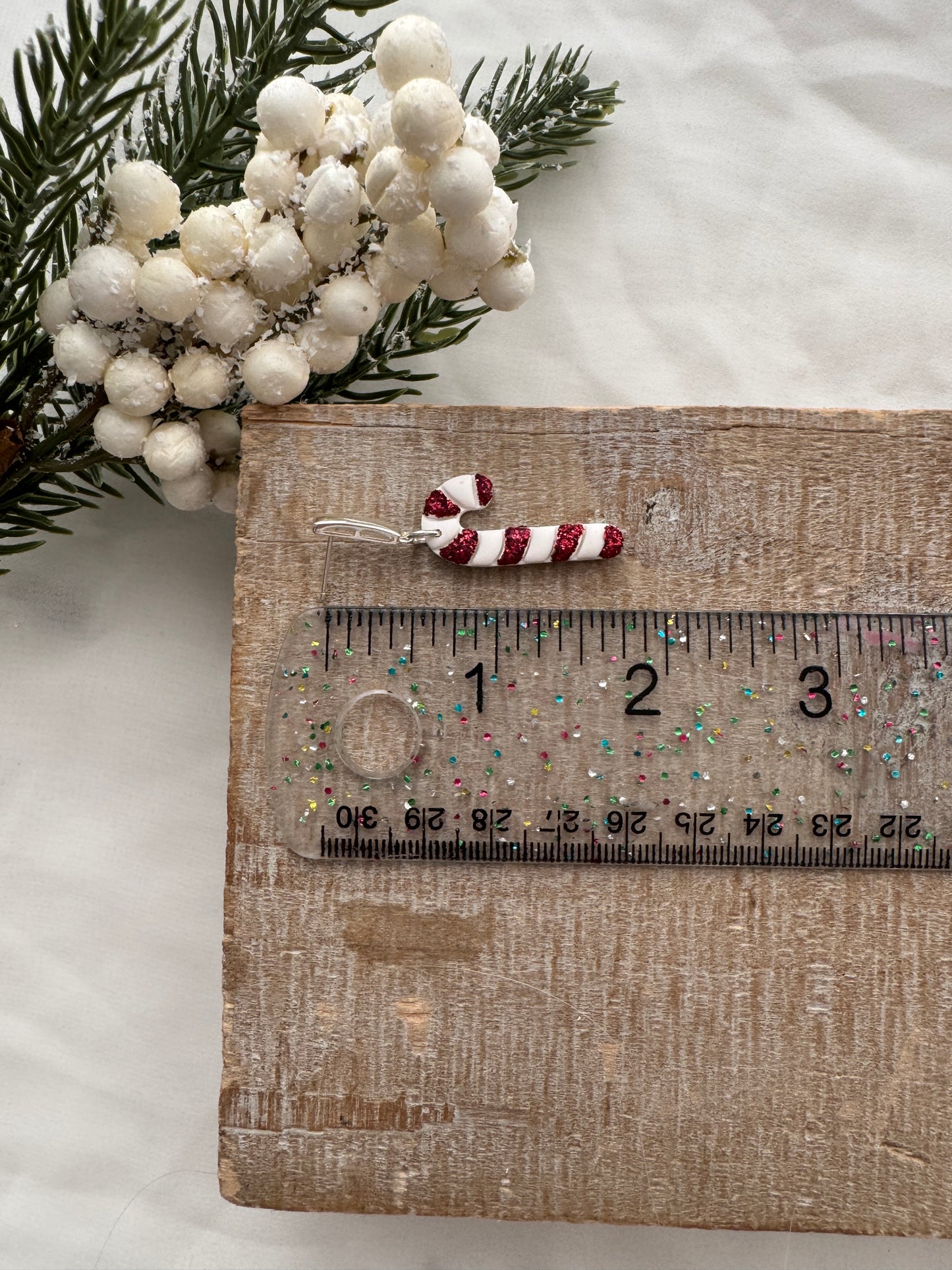 Glitter Candy Cane Dangles