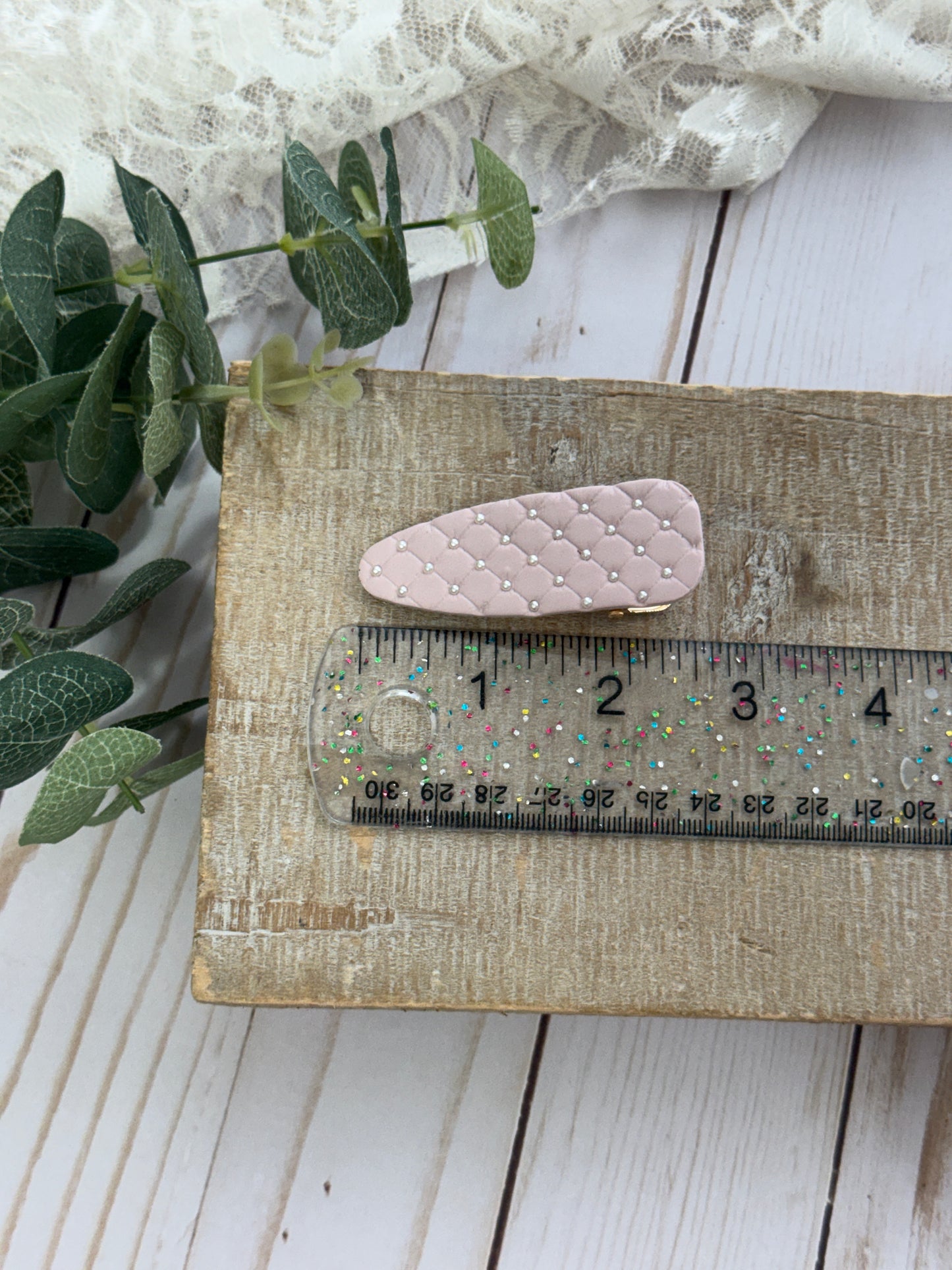 Pink & Pearl Hair Clip
