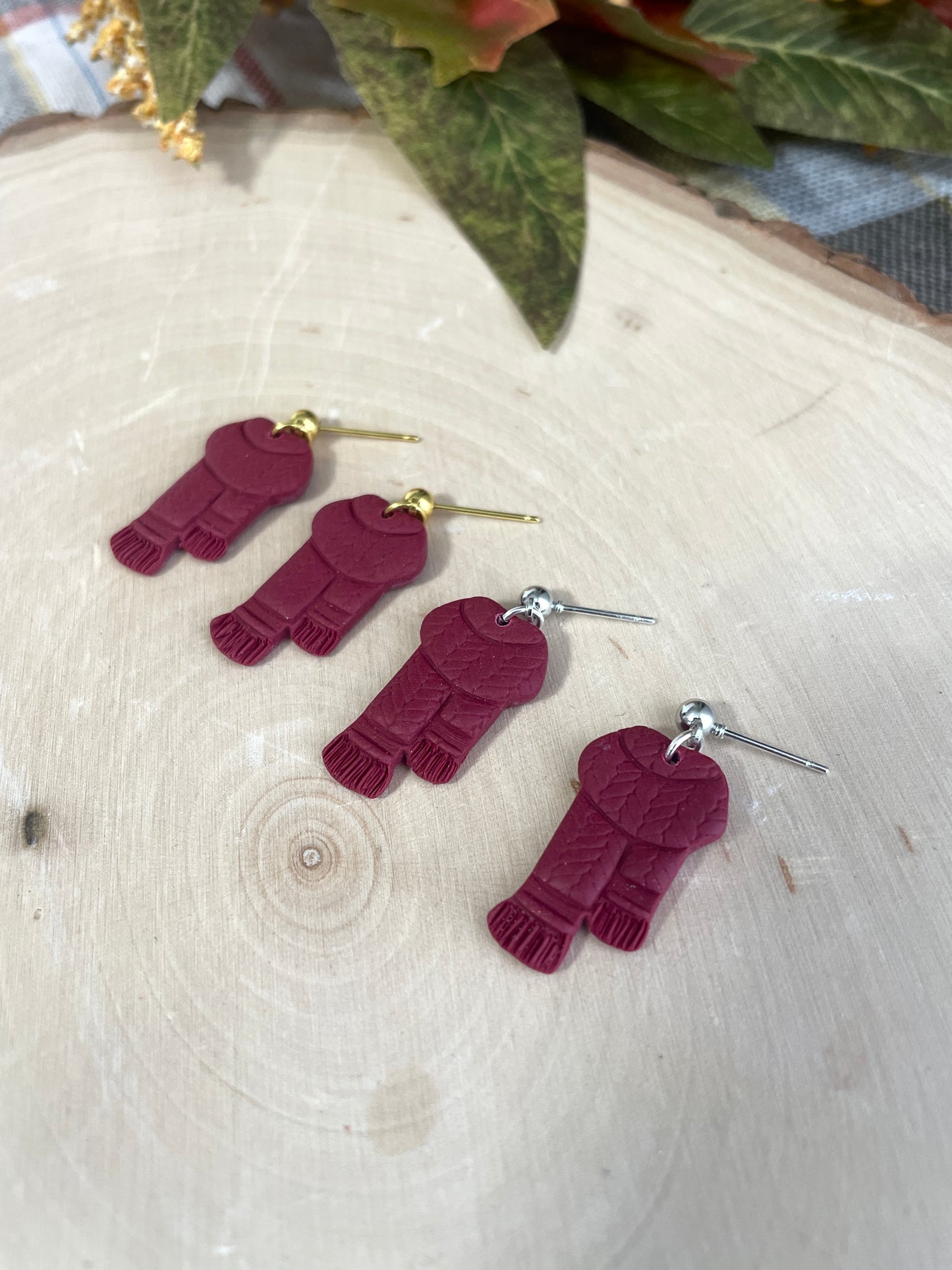Red Scarf Dangles