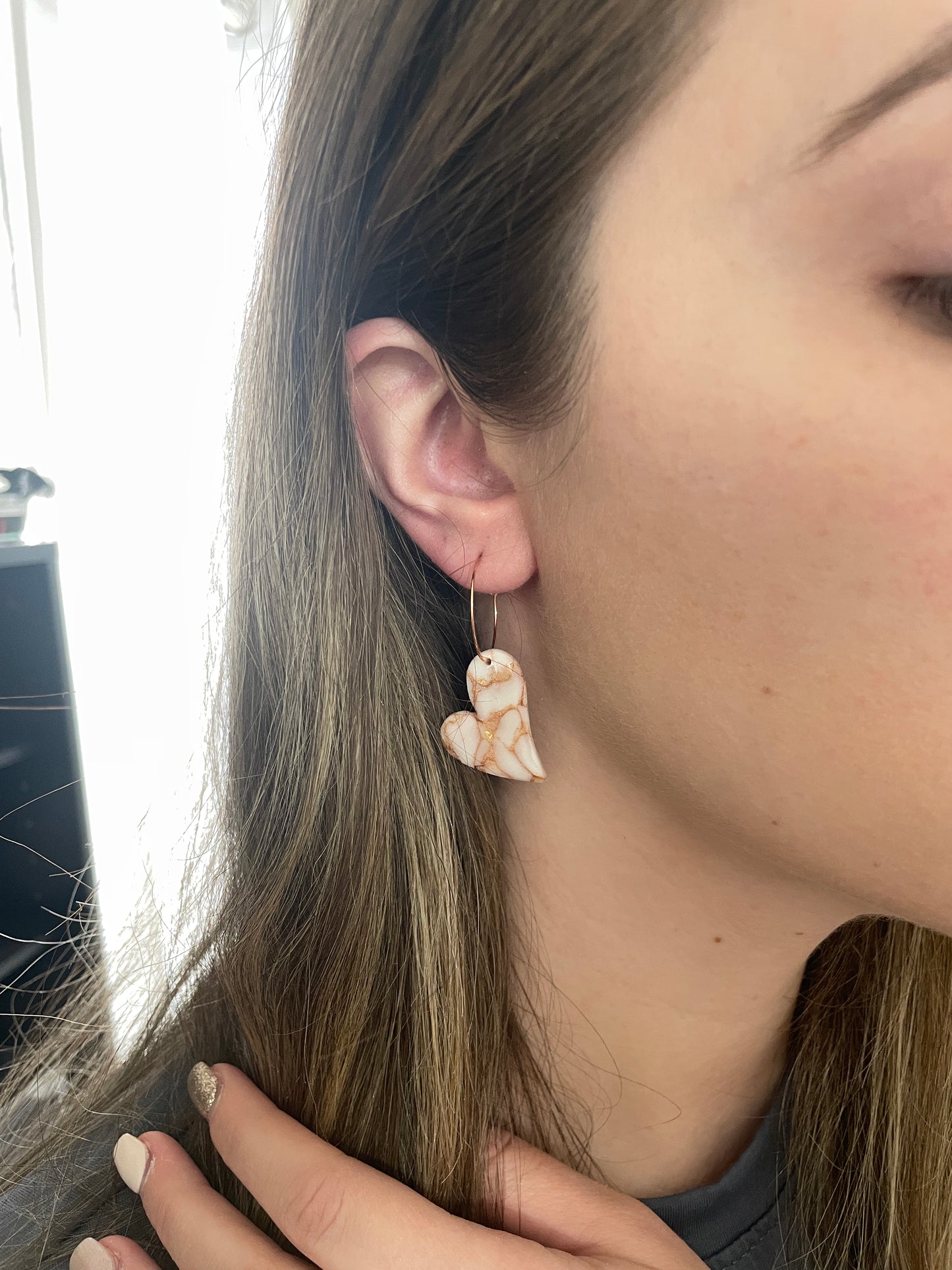 Rose Gold Translucent Dangles