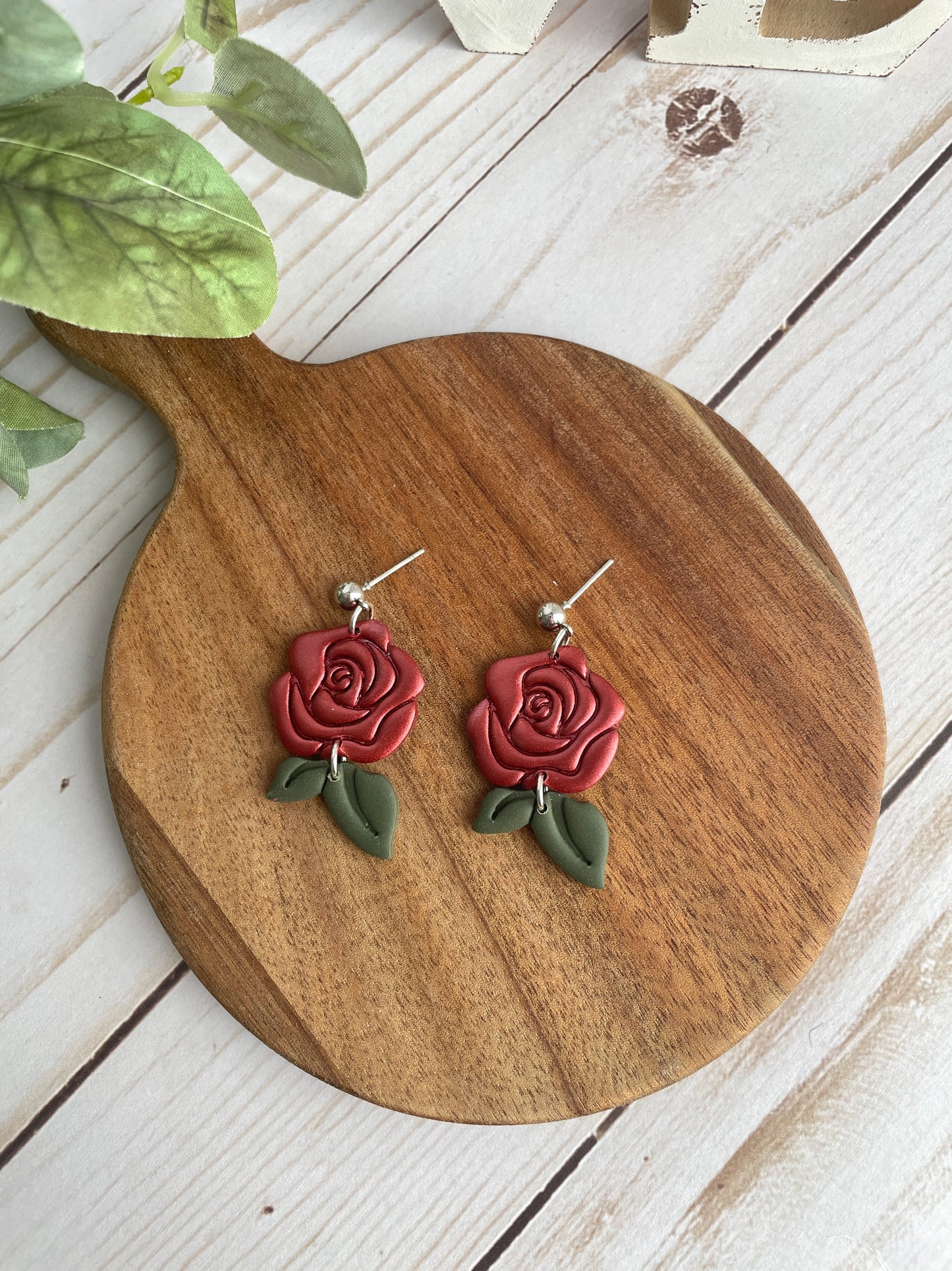Shimmer Rose Dangles