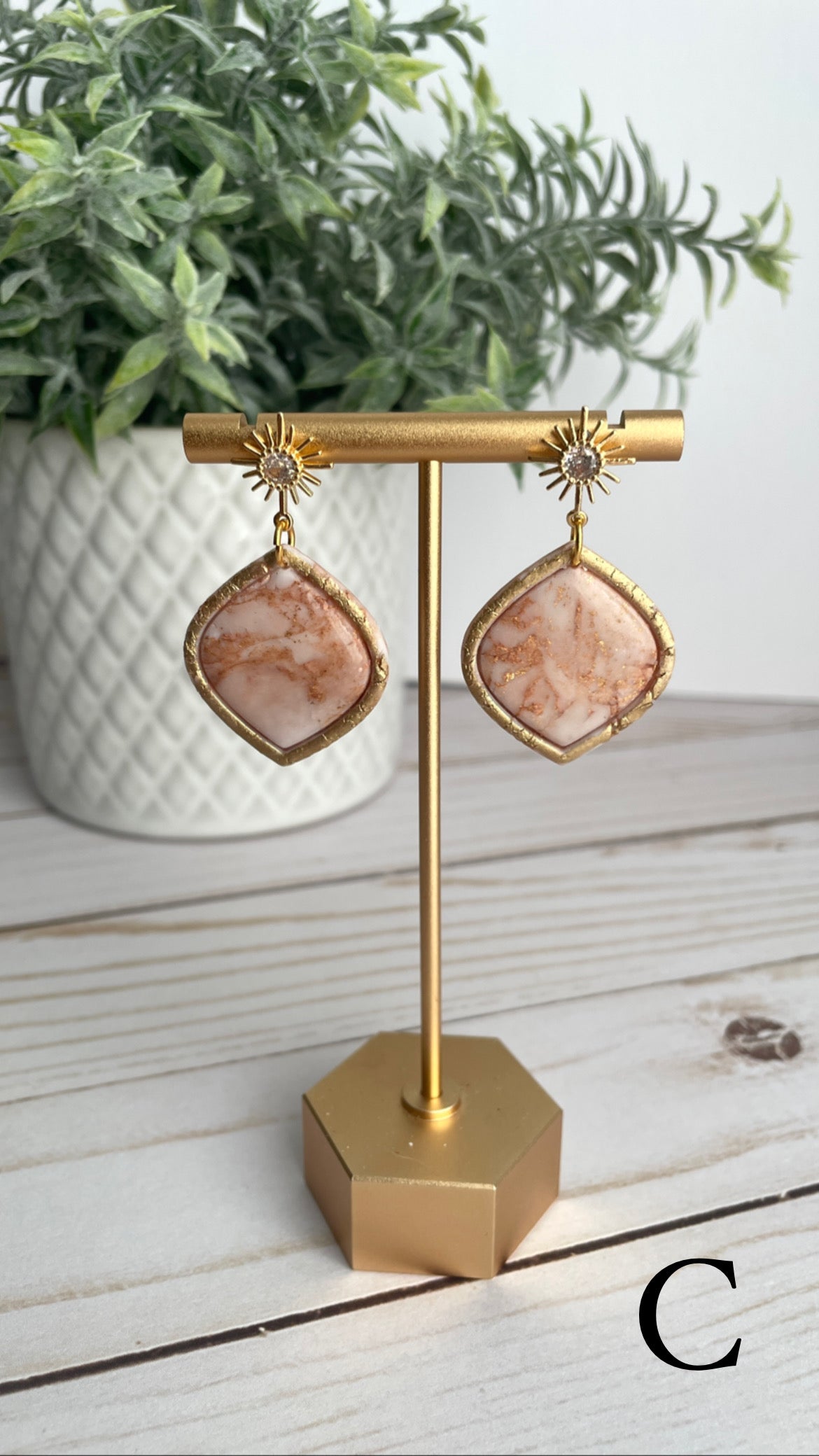 Rose Gold Translucent Dangles