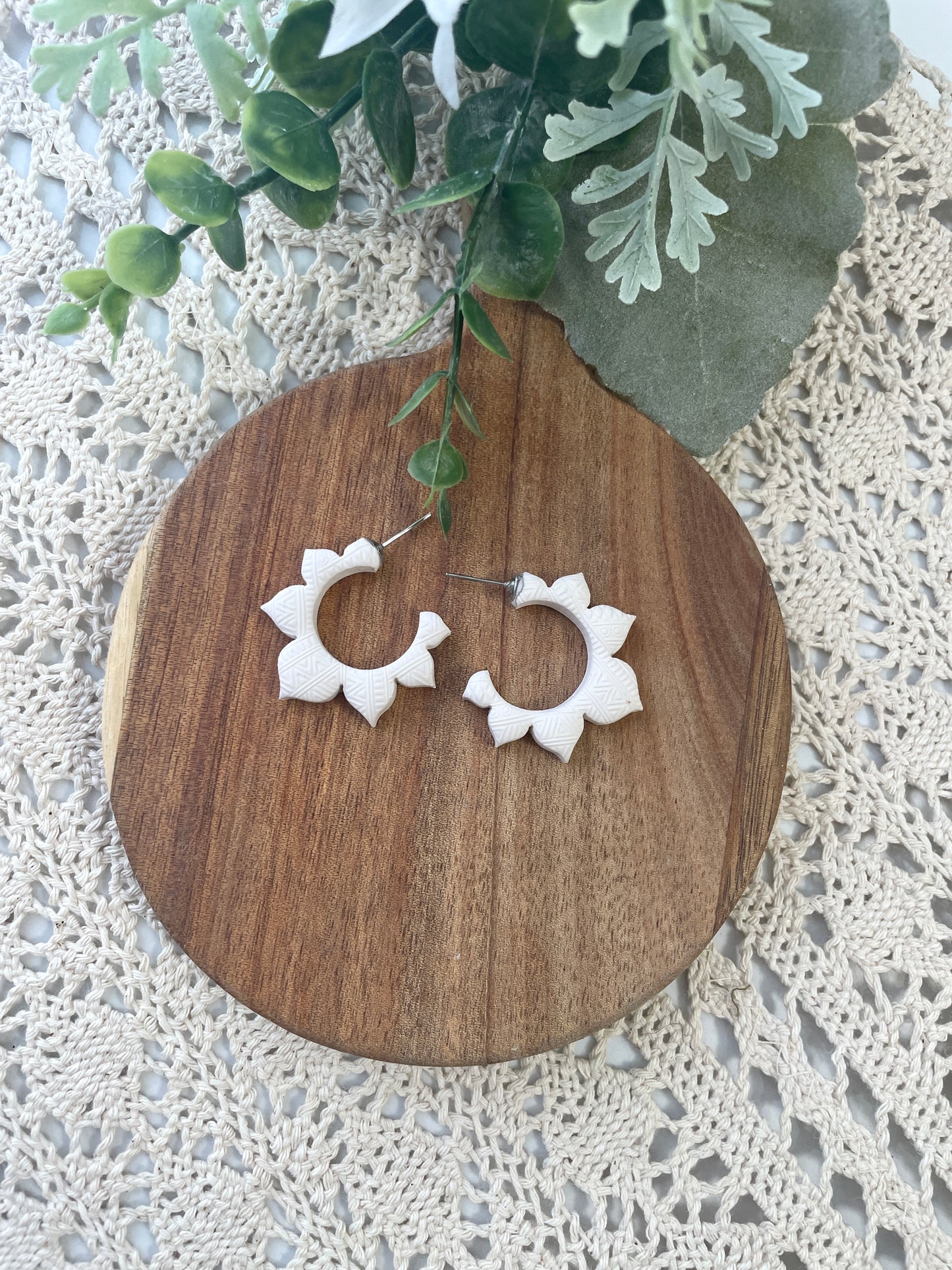 Aztec Sun Hoops