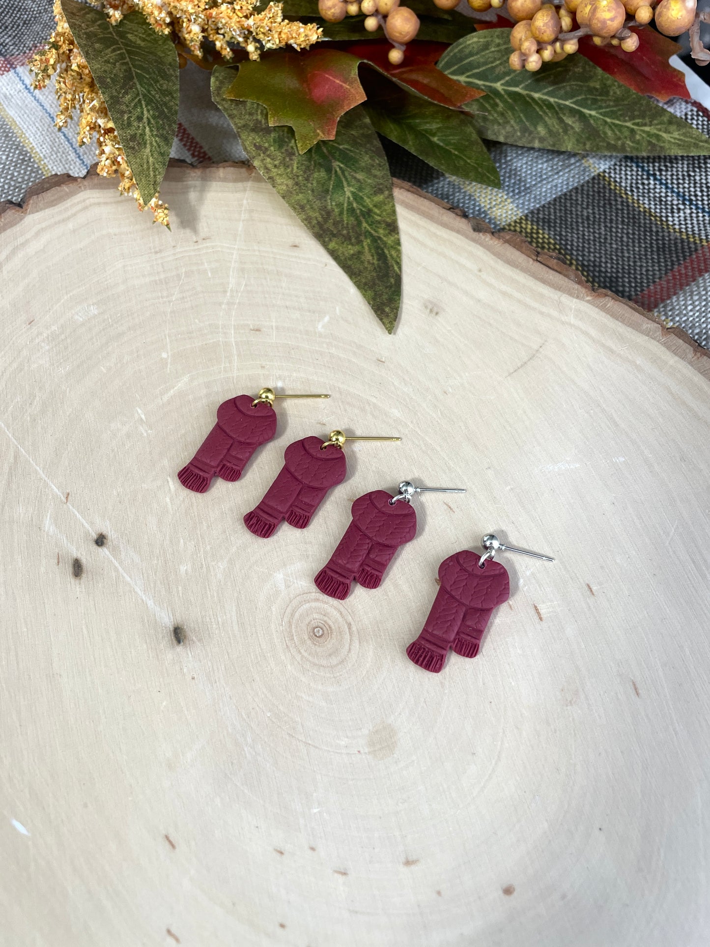 Red Scarf Dangles