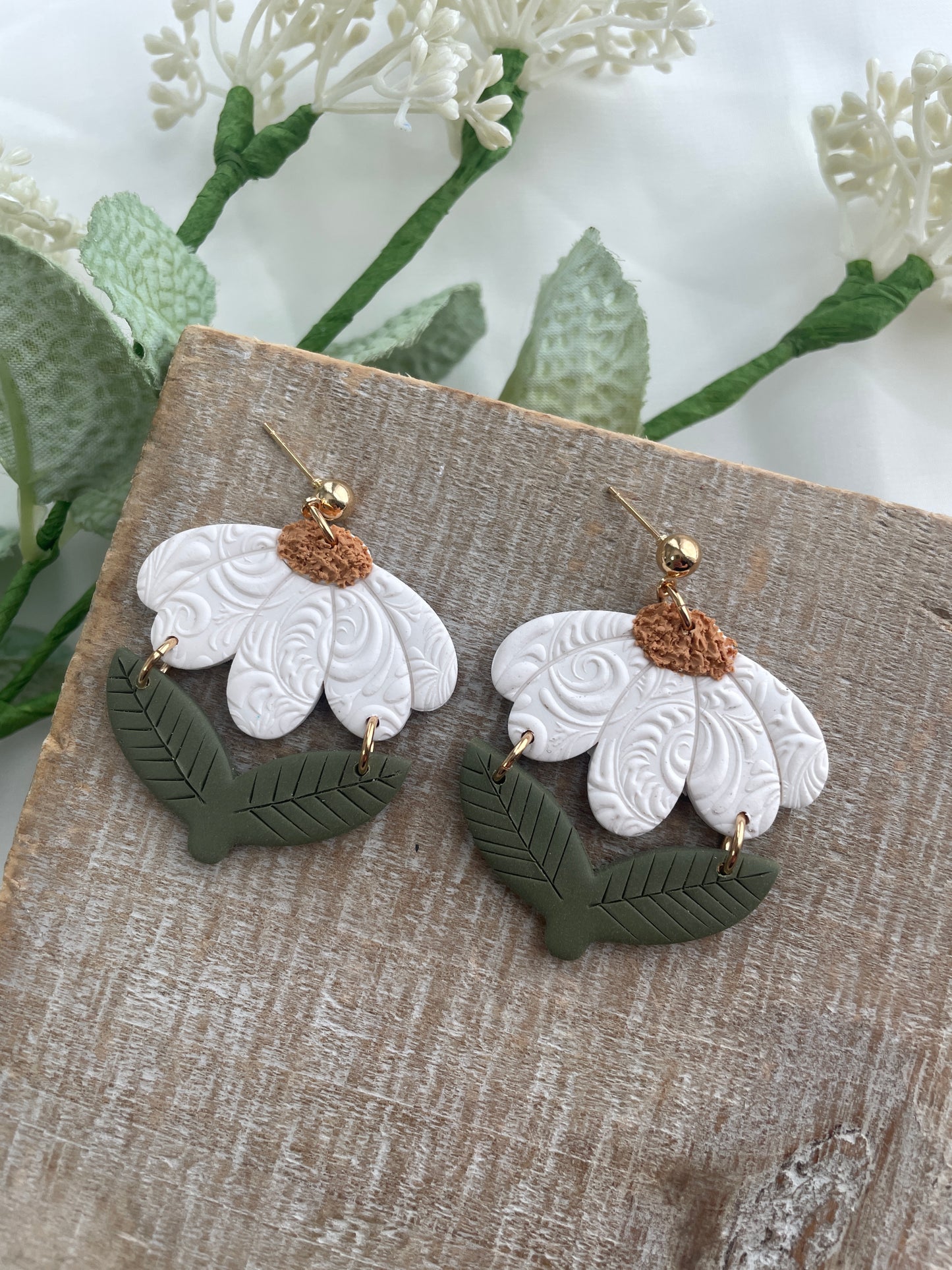 Swirled Daisy Dangles