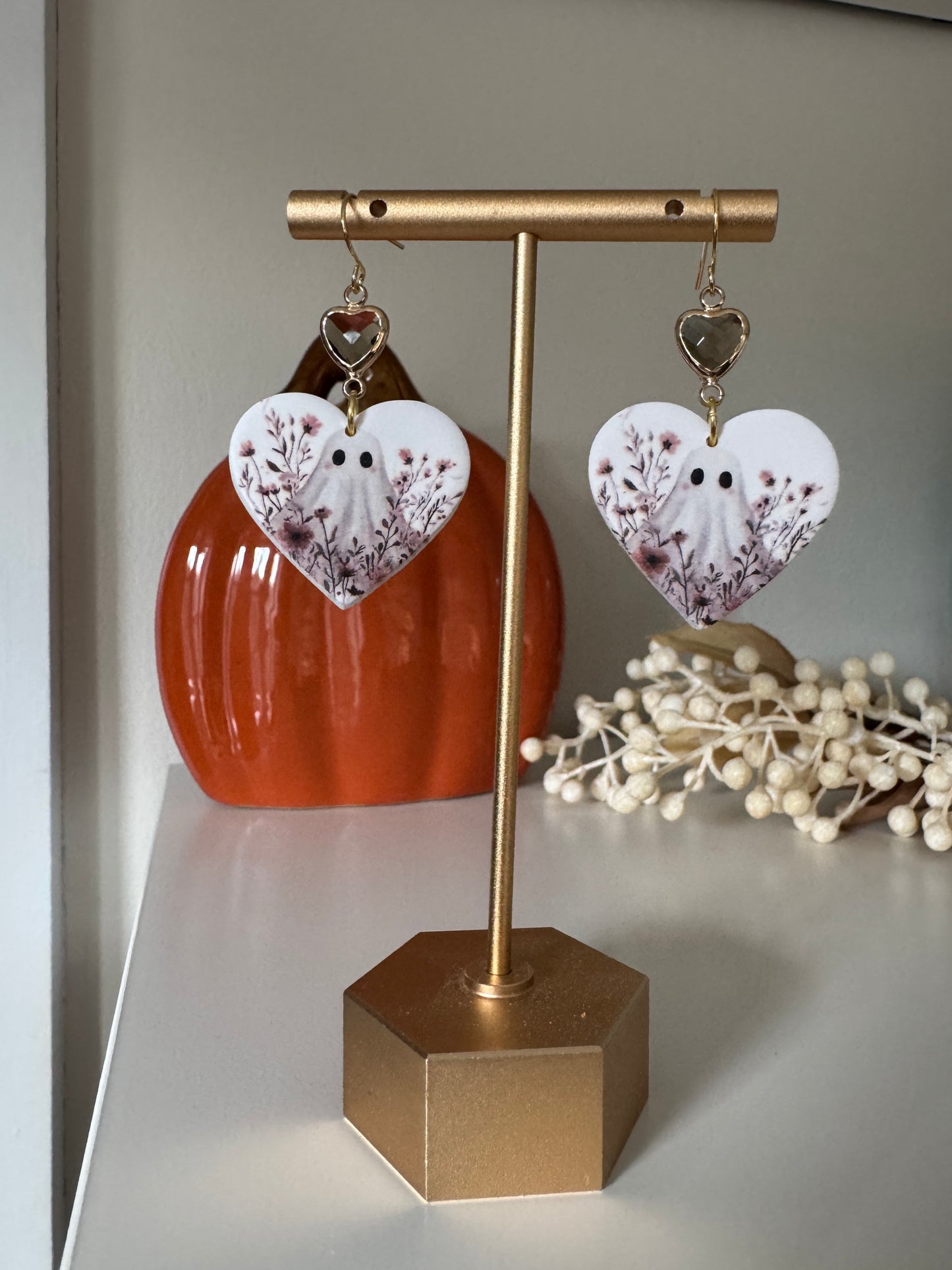 Ghost Heart Dangles