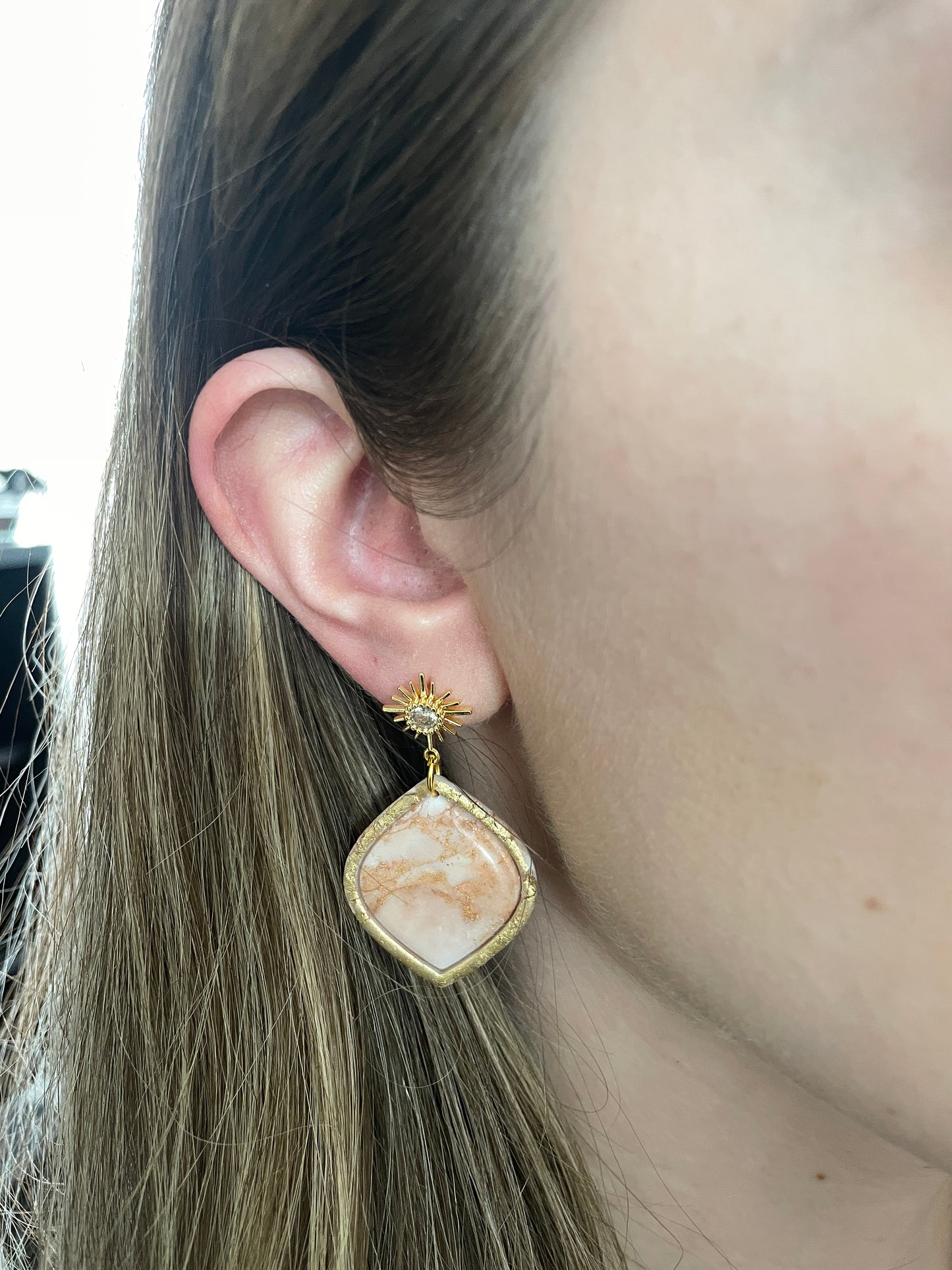 Rose Gold Translucent Dangles
