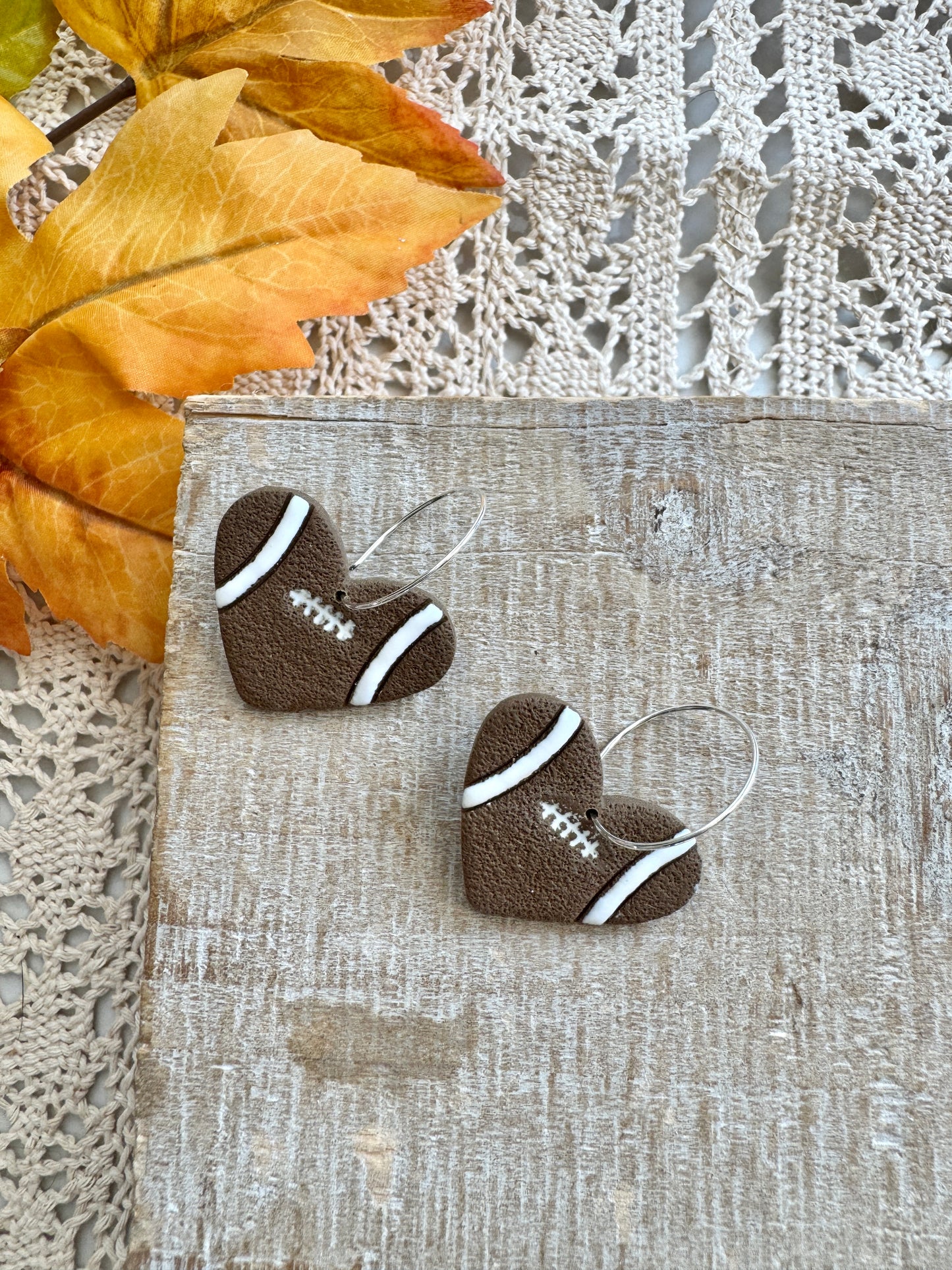 Heart Football Dangles