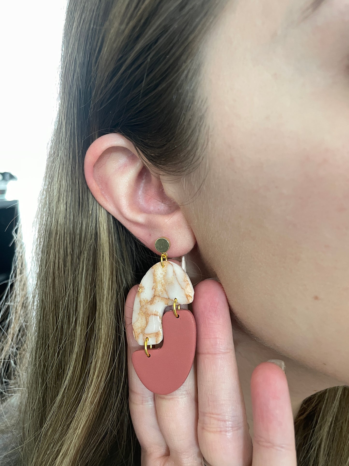 Rose Gold Translucent Dangles