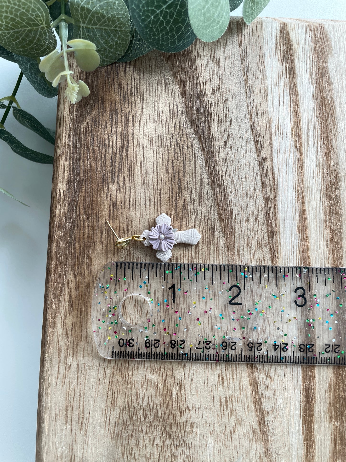 Purple Flower Cross