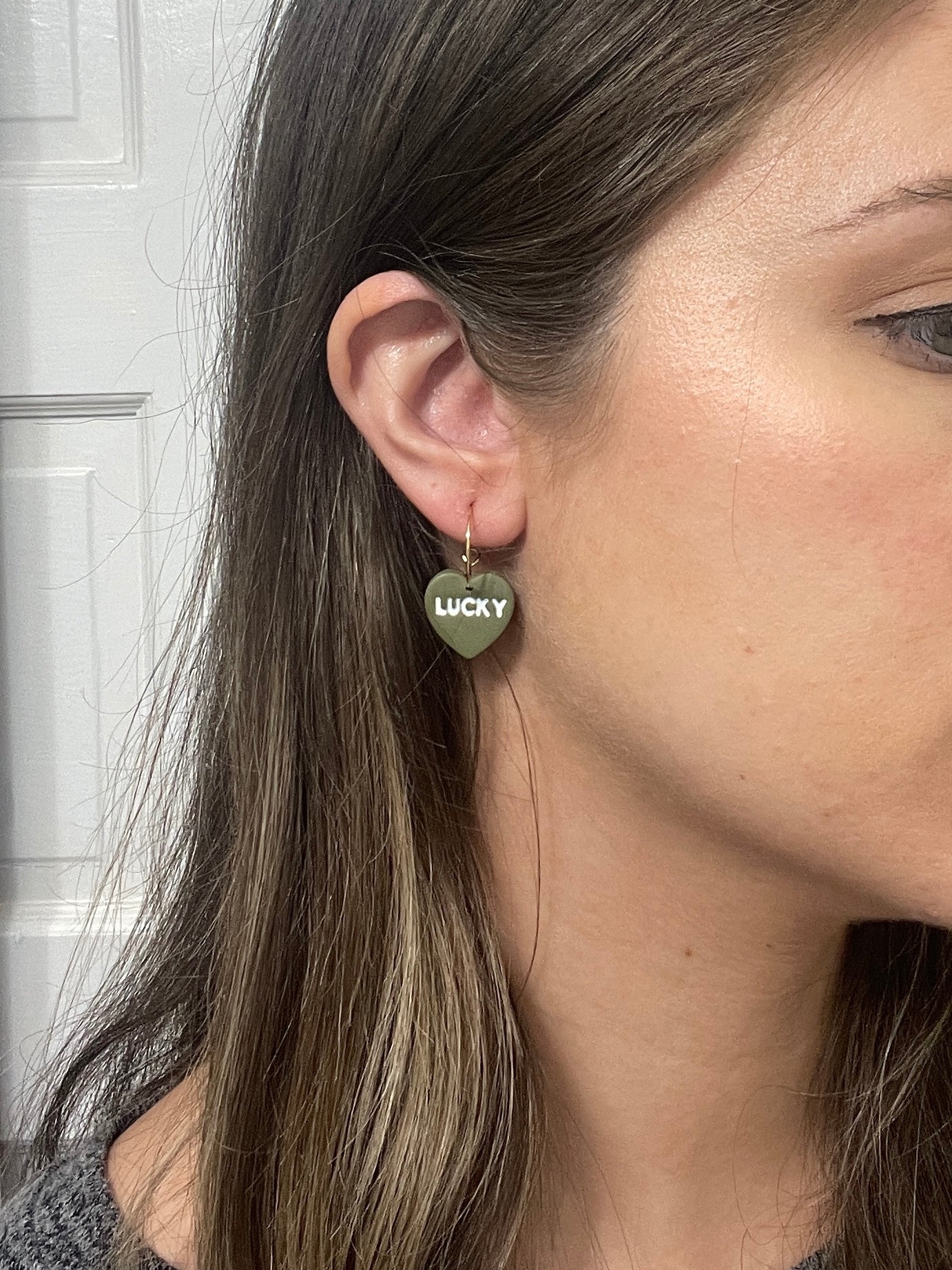 Mini Lucky Heart Hoops