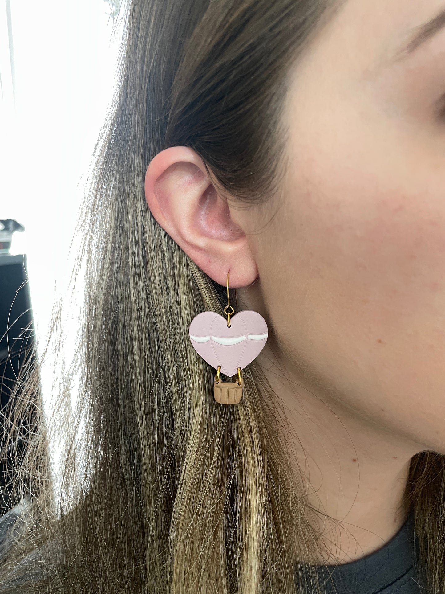 Heart Hot Air Balloon Dangles