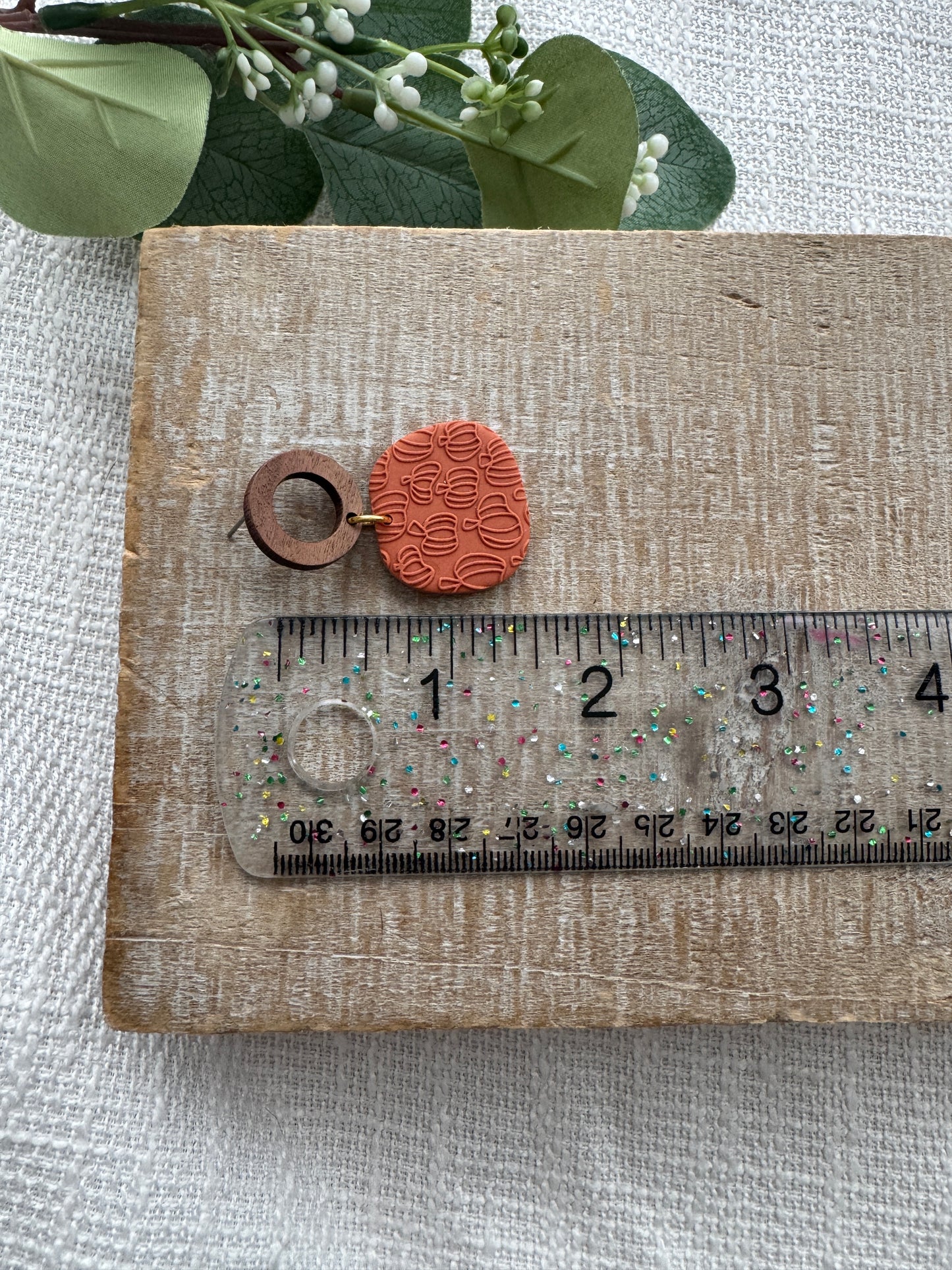 Pumpkin Textured Dangles