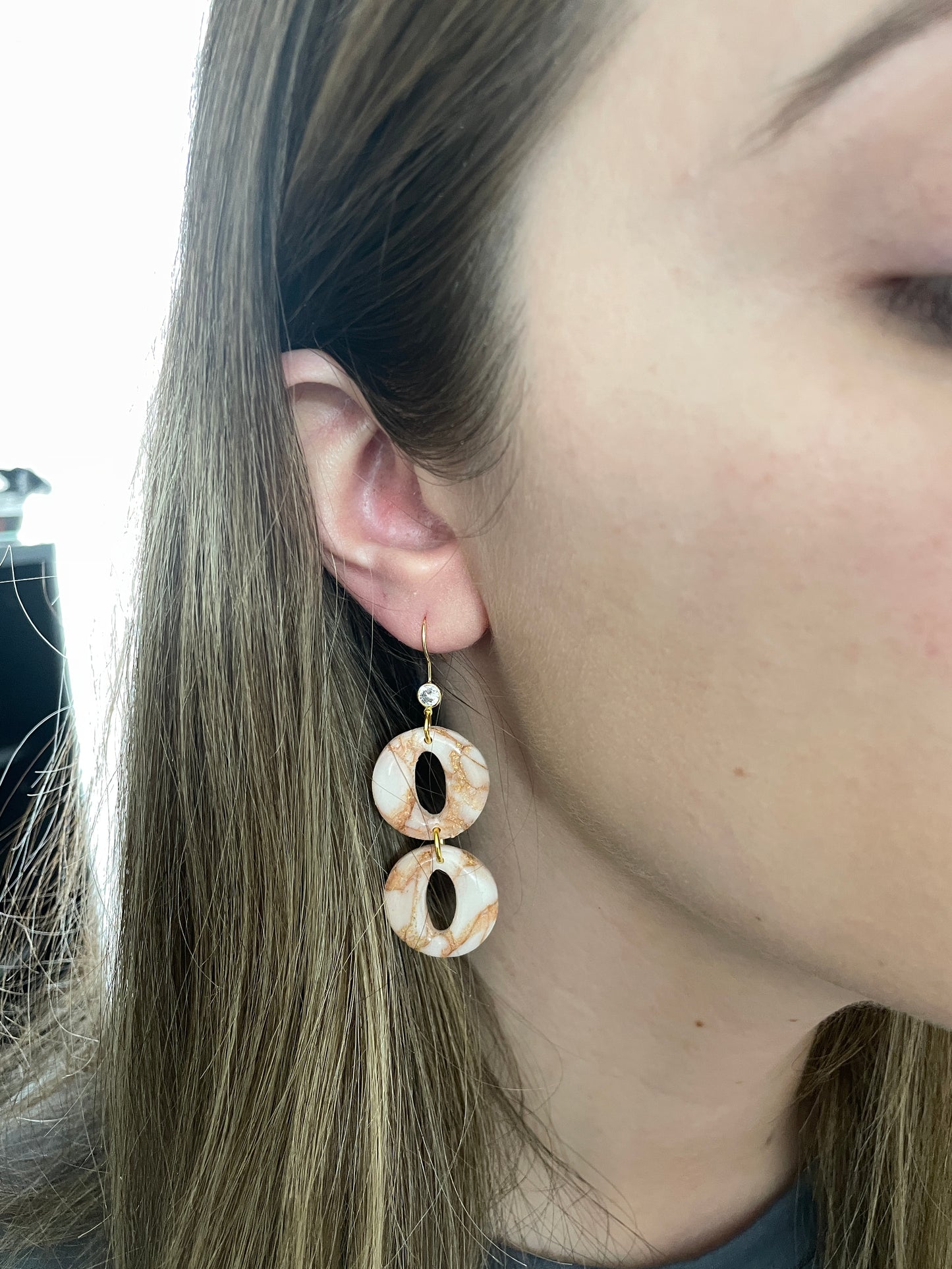 Rose Gold Translucent Dangles