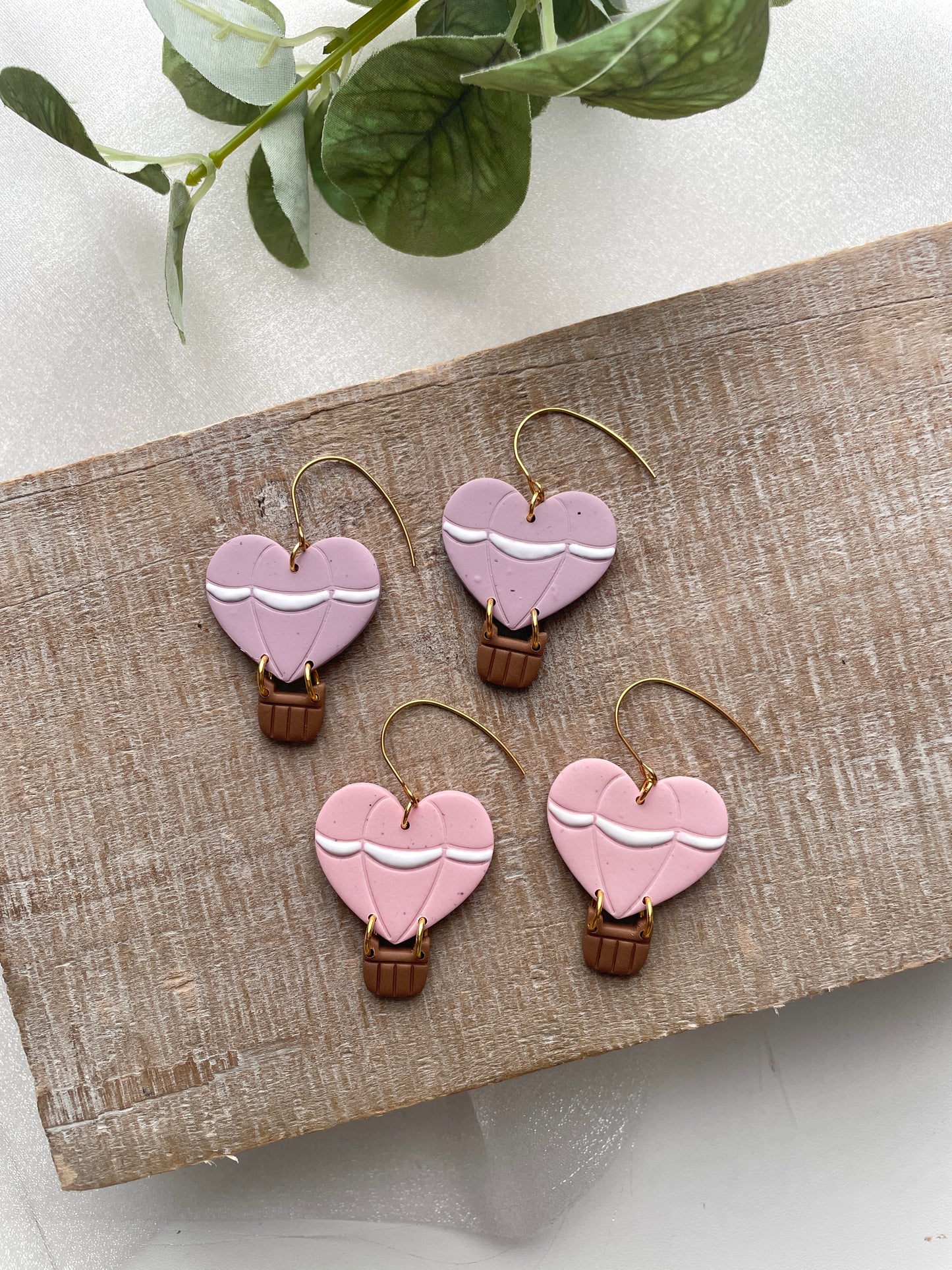 Heart Hot Air Balloon Dangles