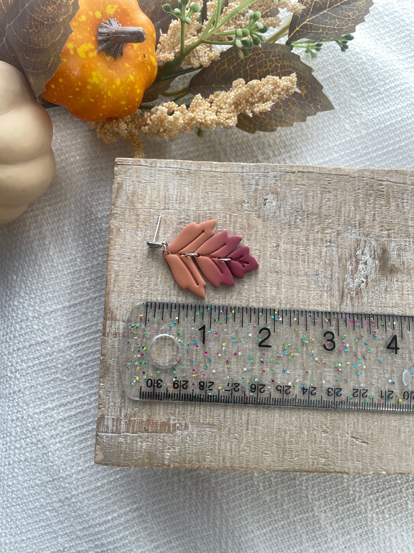 Ombre Leaf Trio Dangles