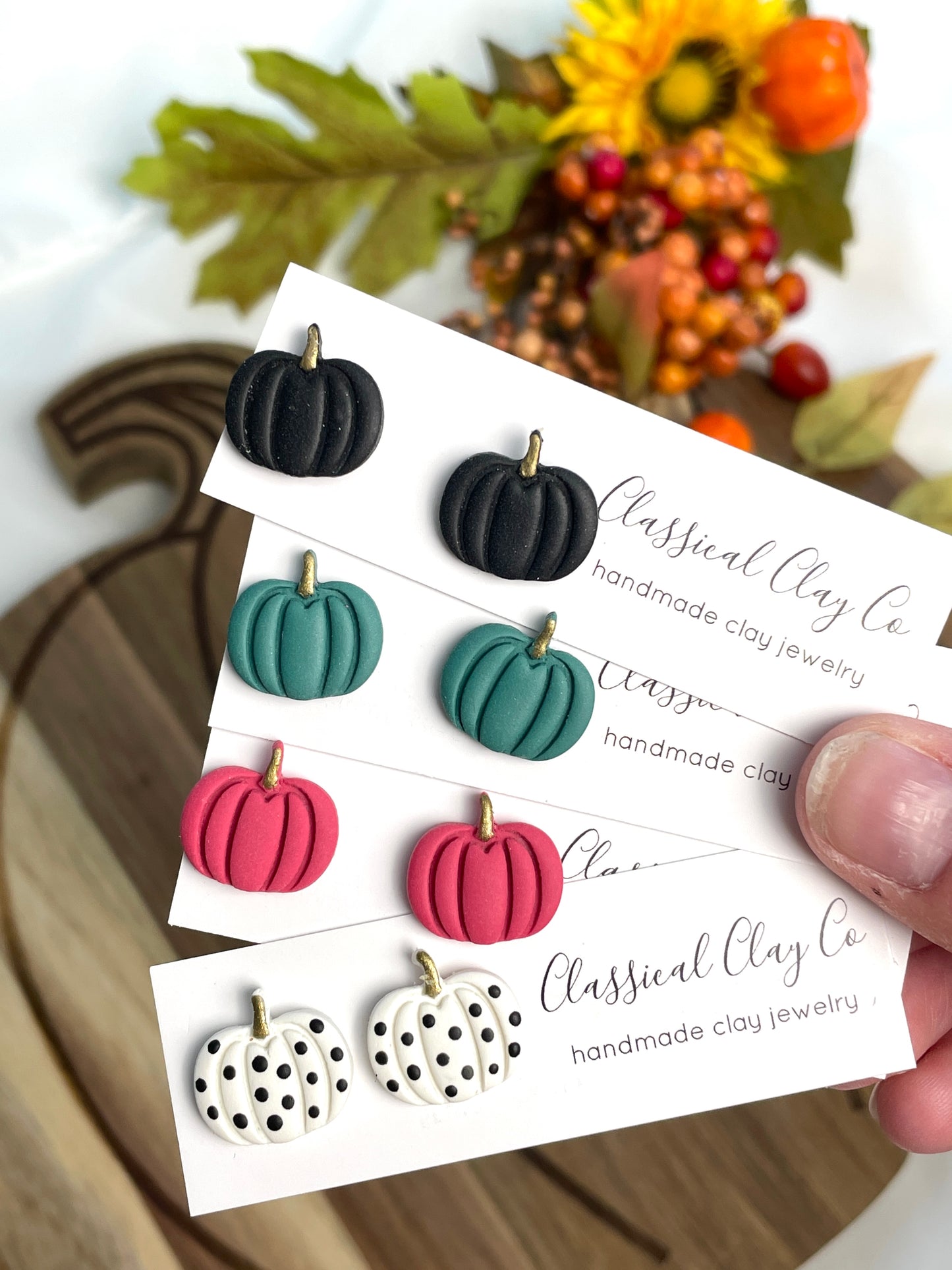 Halloween Pumpkin Studs - Wholesale