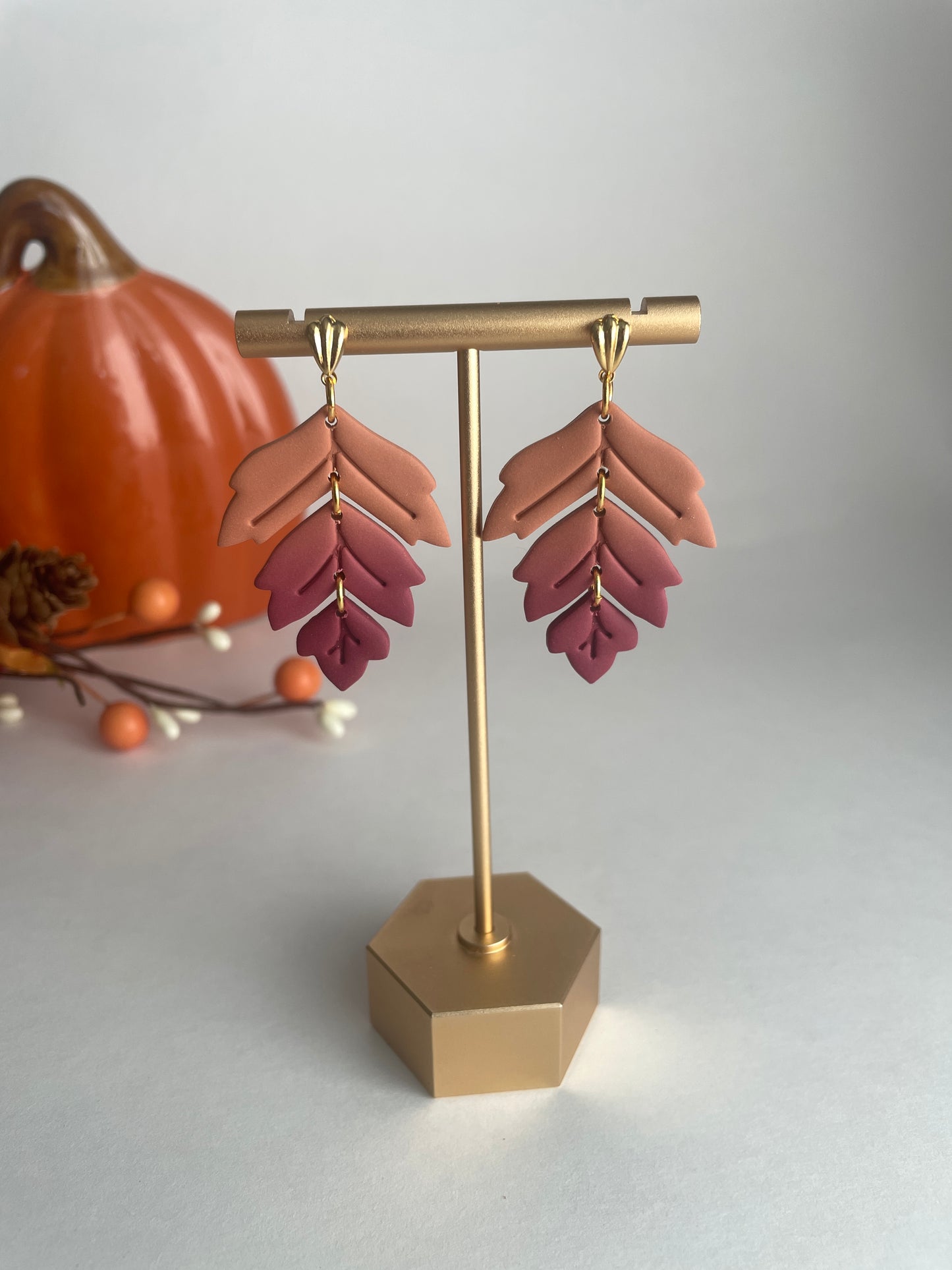 Ombre Leaf Trio Dangles