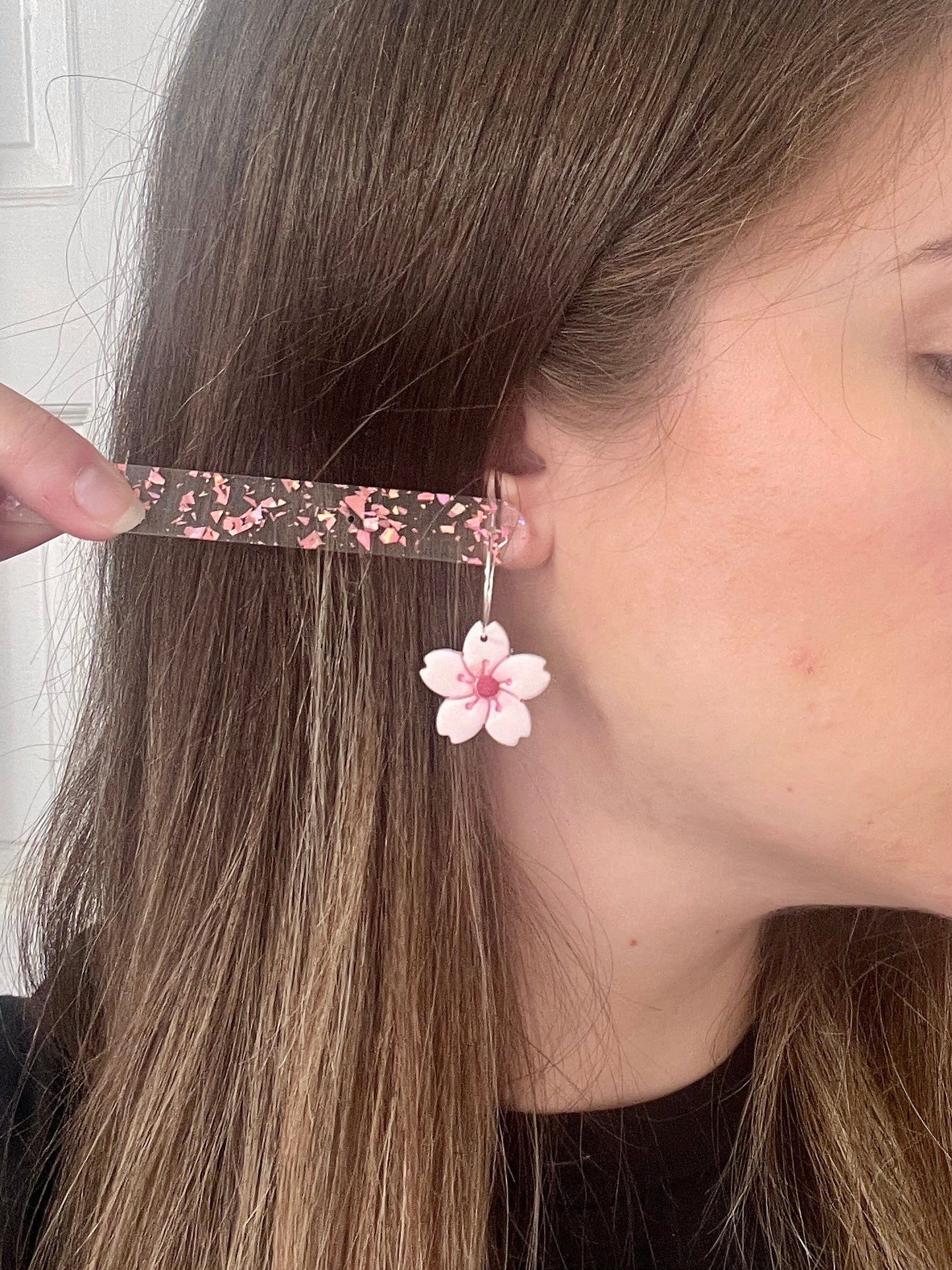 Cherry Blossom Hoops