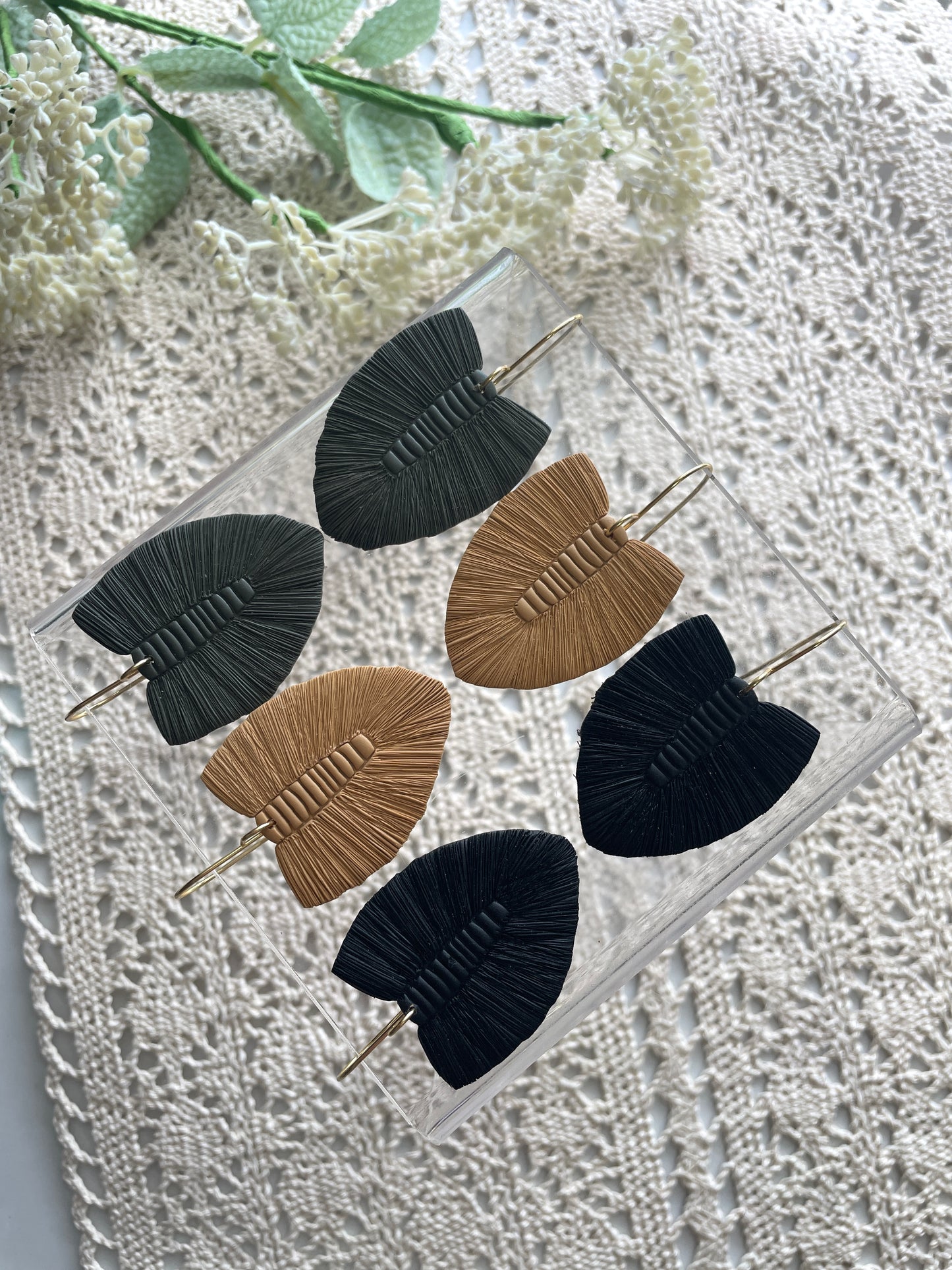 Feather Macrame Dangles