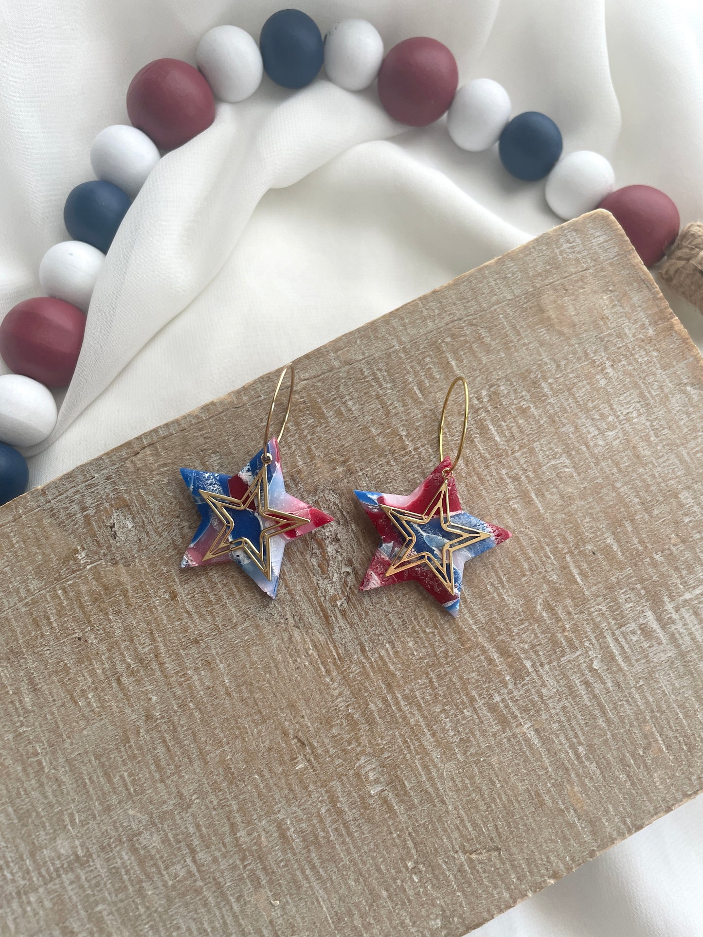 Gold Star Marbled Hoops
