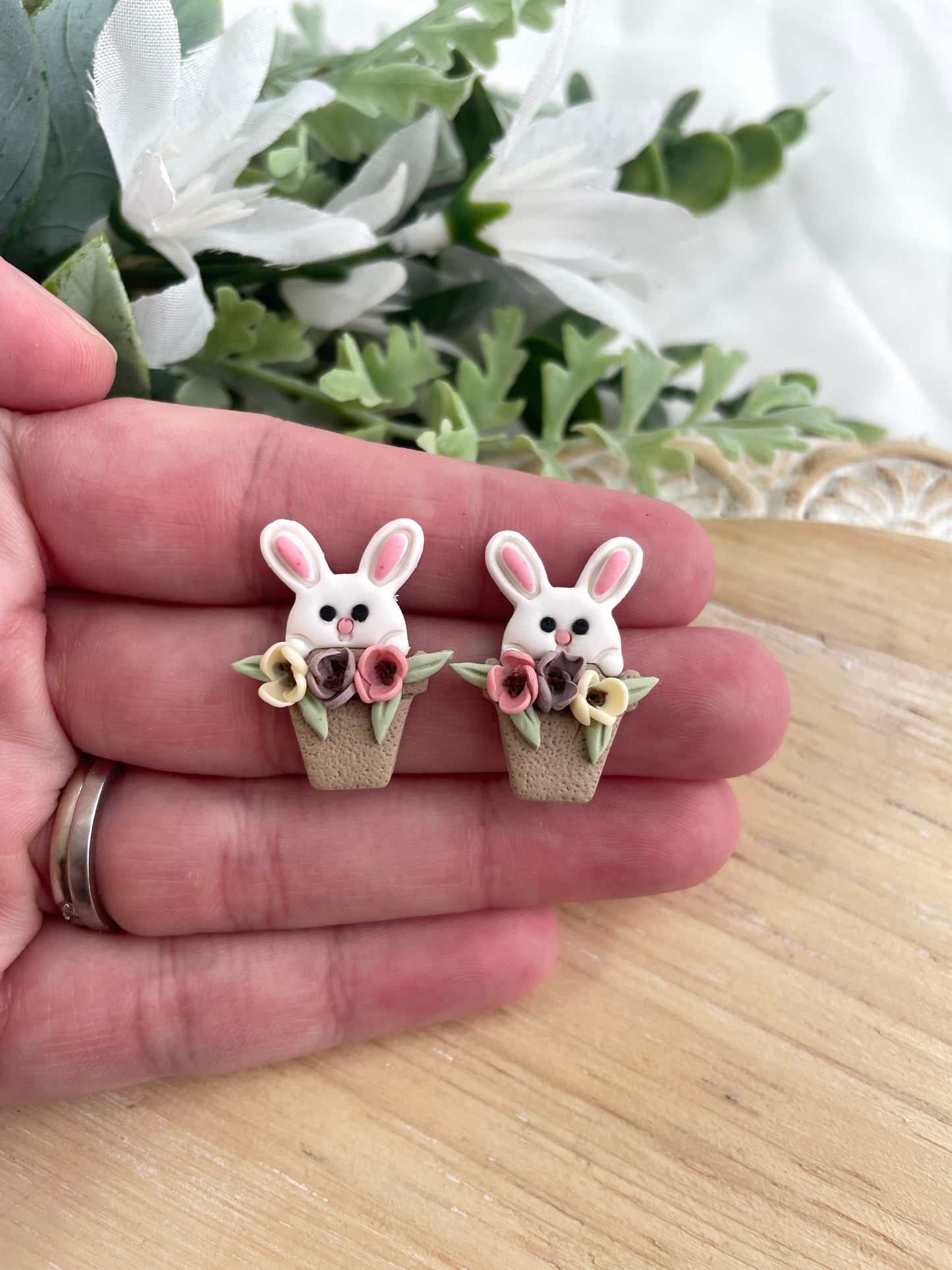 Potted Bunny Studs