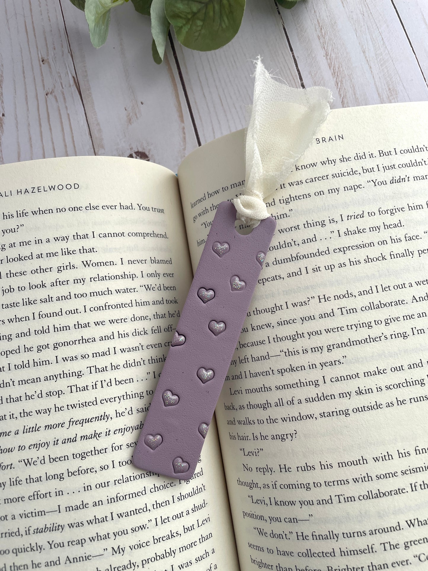 Glitter Heart Bookmarks