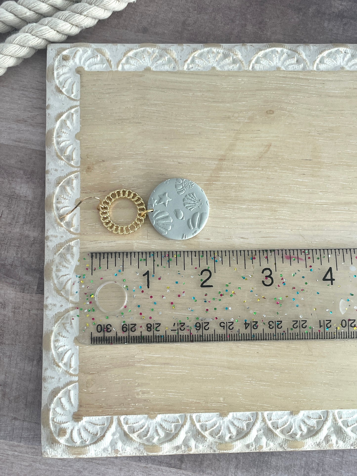 Shell Printed Dangles