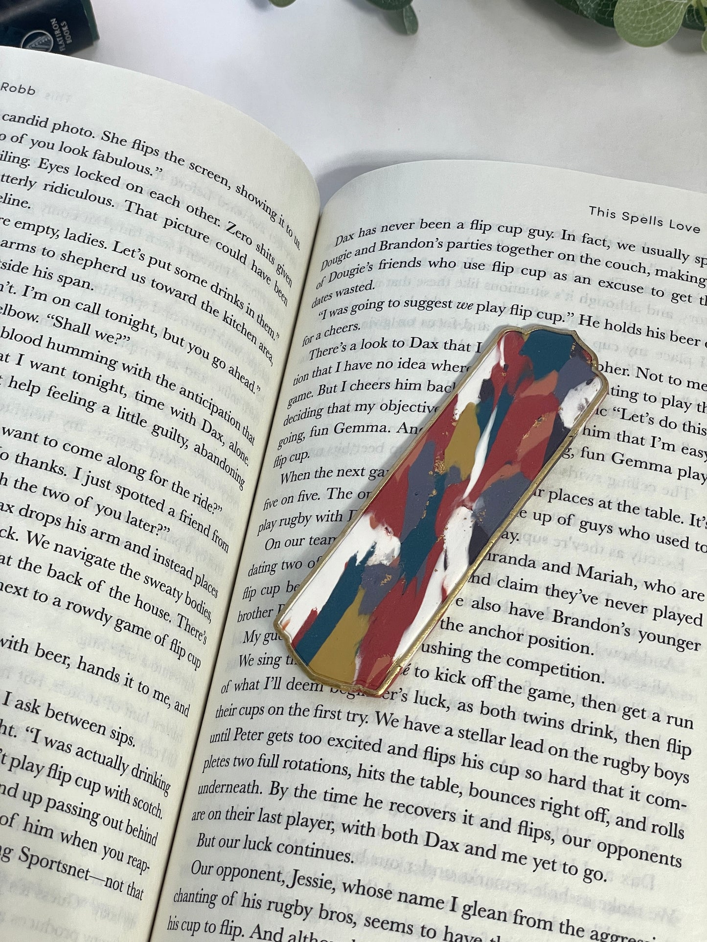 Gold Bordered Colorful Bookmark