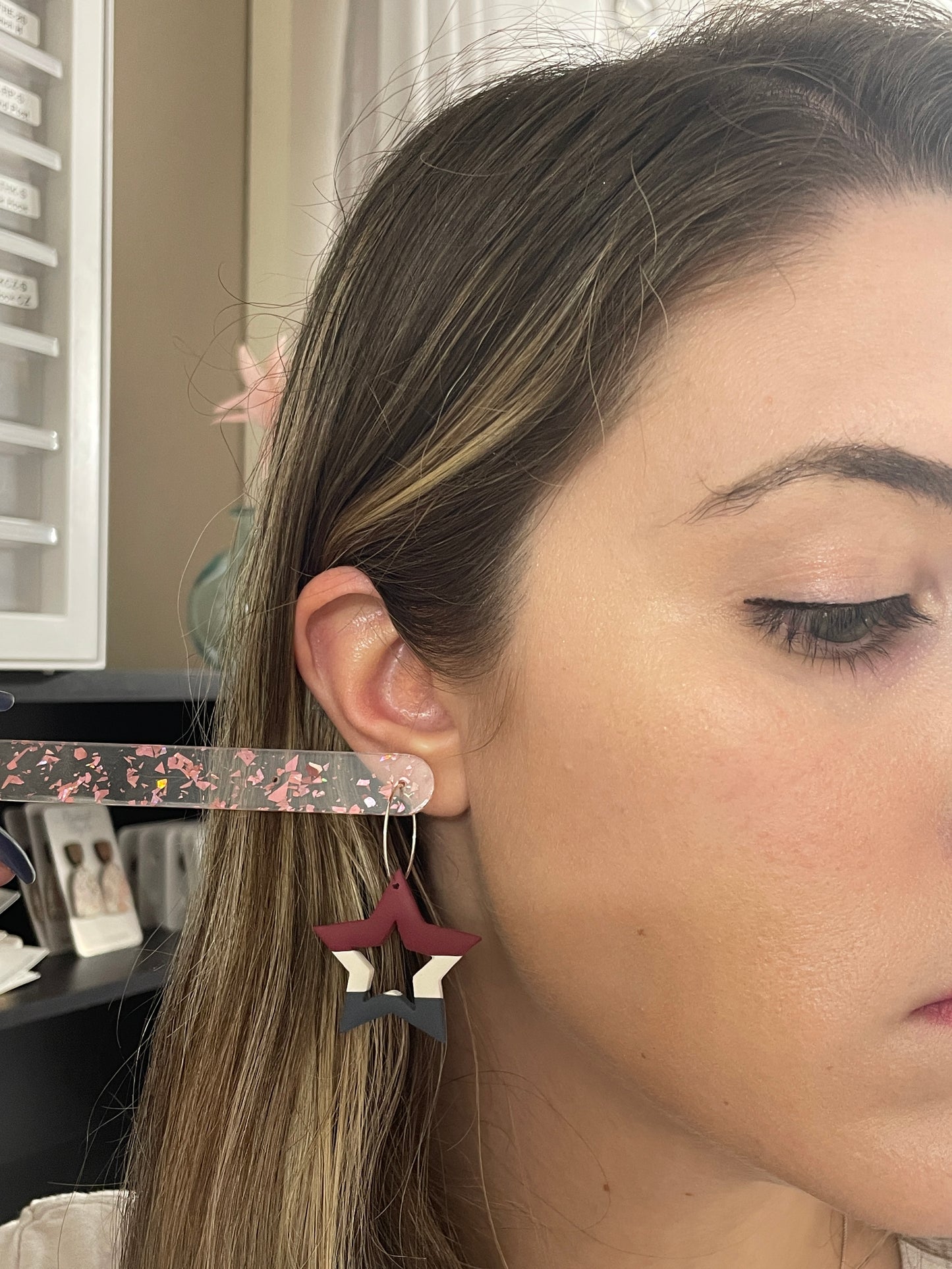 Red White and Blue Star Hoops - Wholesale