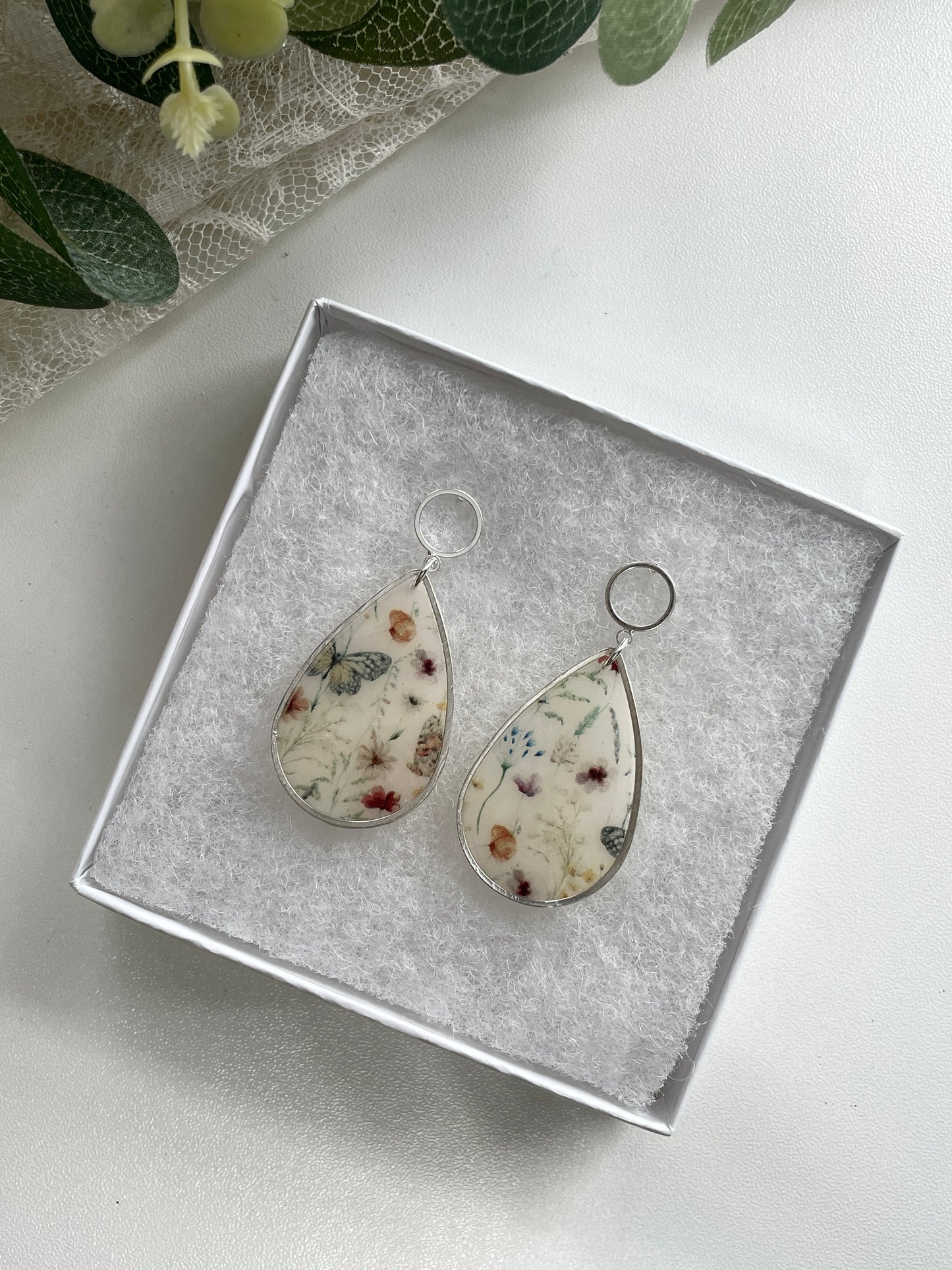 Translucent Butterfly Teardrops
