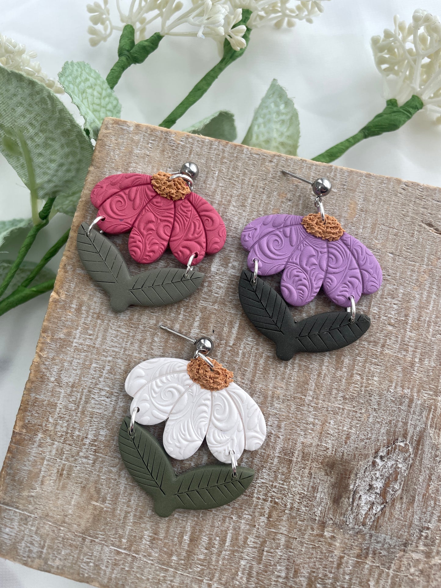 Swirled Daisy Dangles