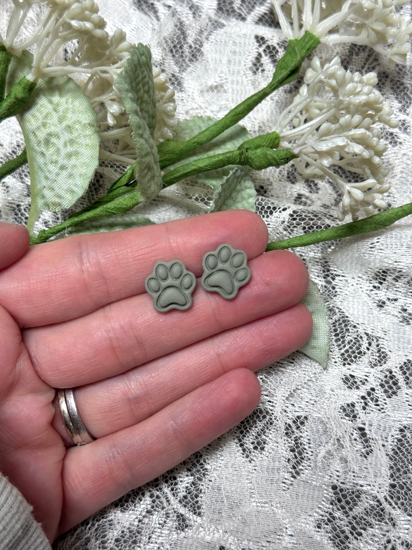 Paw Print Studs