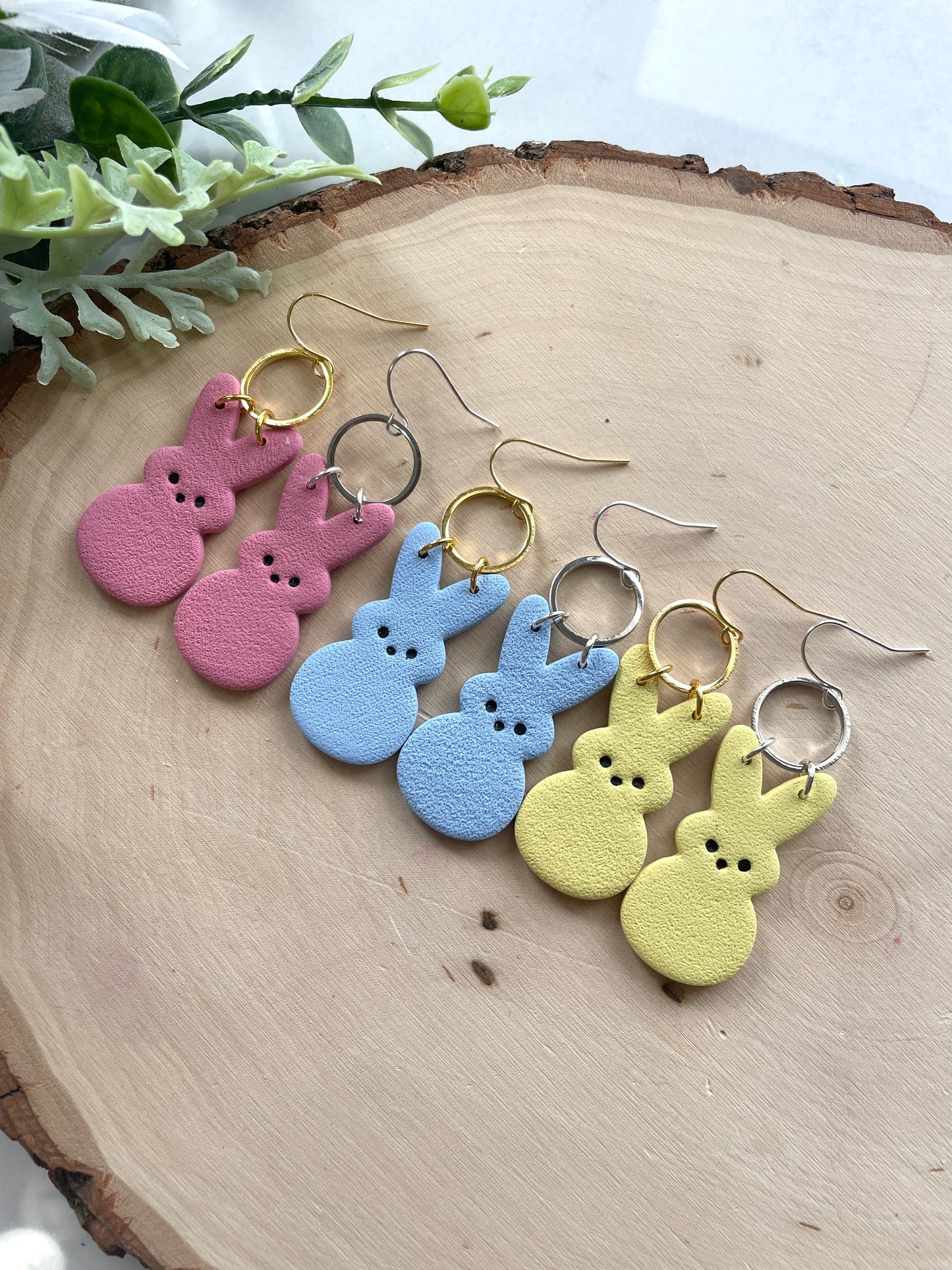 Marshmallow Bunny Dangles