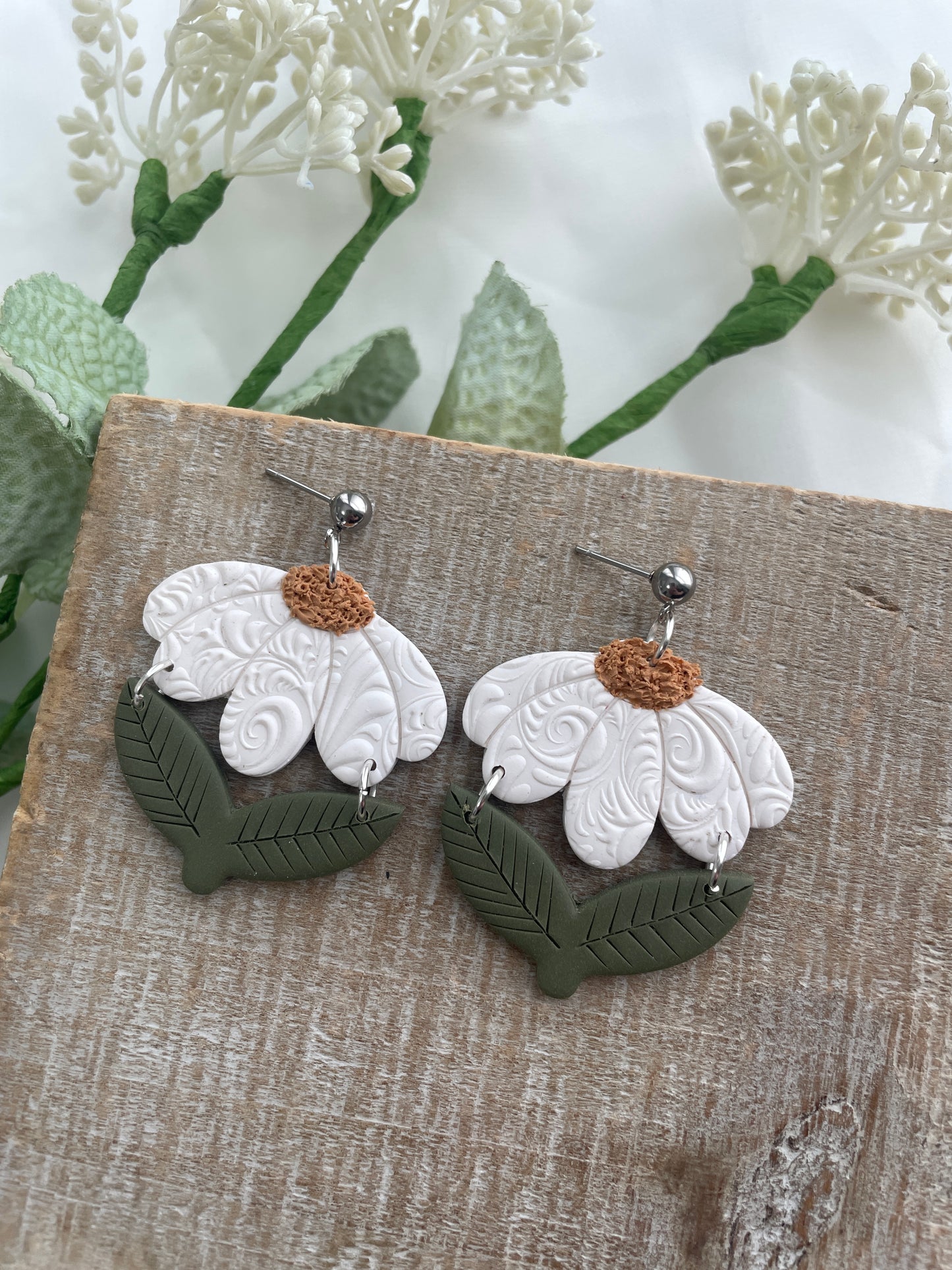 Swirled Daisy Dangles